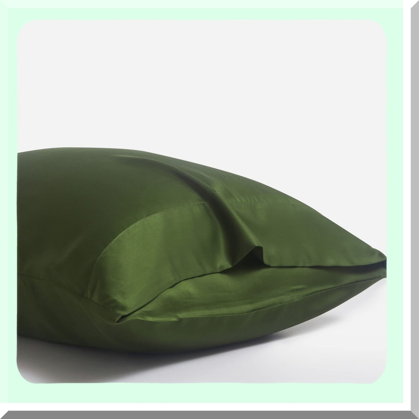 CoolBamboo Silky Pillowcase Set - Buttery Soft & Cooling for Hot Sleepers - Breathable & Oeko-TEX Certified - High GSM - 16" Deep Pockets - Forest Green