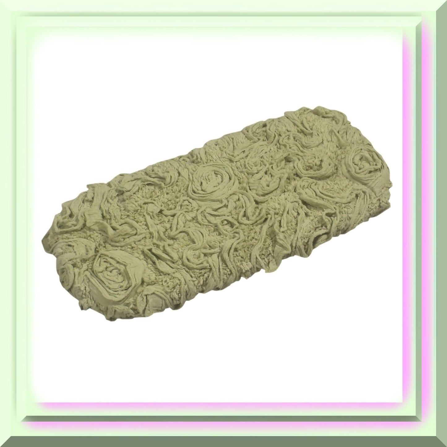 10"x22" Cotton Tufted Bath Rug, Red