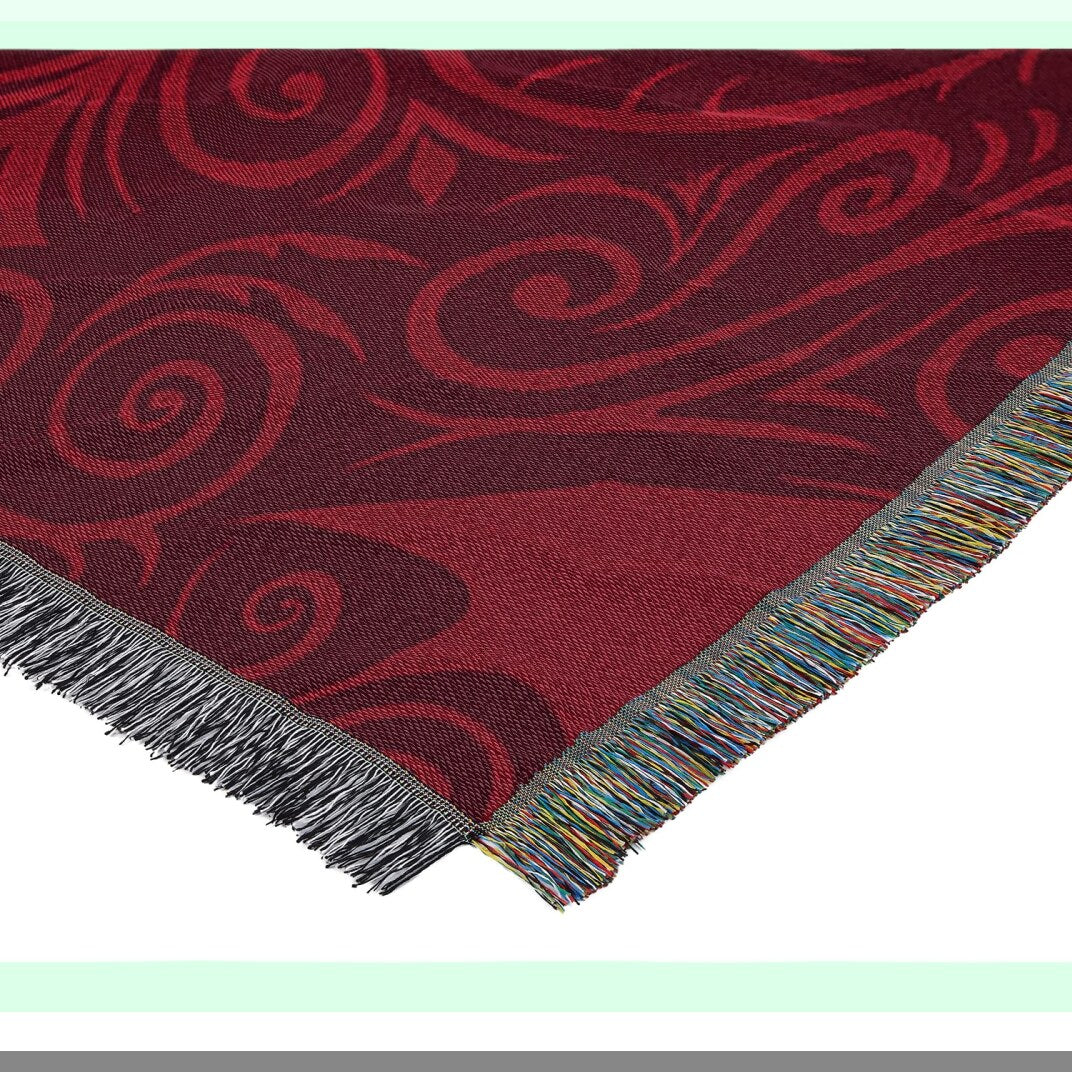 Dragon's Legacy Woven Tapestry Throw Blanket, 48" x 60" - Remember Blood Collection"
