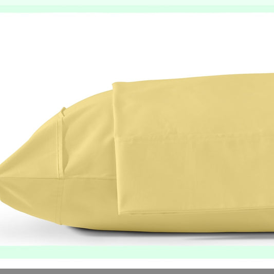 CoolCotton Queen Pillowcase Set - 100% Percale, Glod, 2 Pieces, Crisp & Strong Bedding - 20x30 Inches - Breathable & Luxurious Bed Sheets