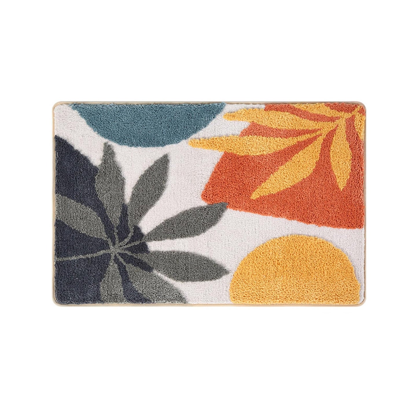 Boho Plant Abstract Bath Mat 16x24in