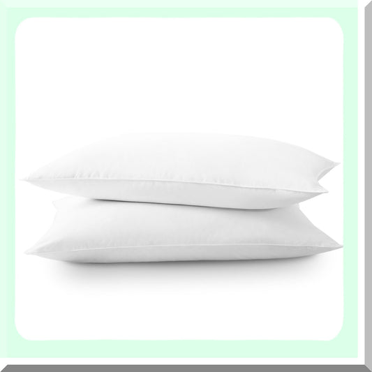 CozyDreams Plush Pillow Set - 2 Pack Standard Size, Premium Support for Side, Back, Stomach Sleepers - Breathable Down Alternative, 20x26in