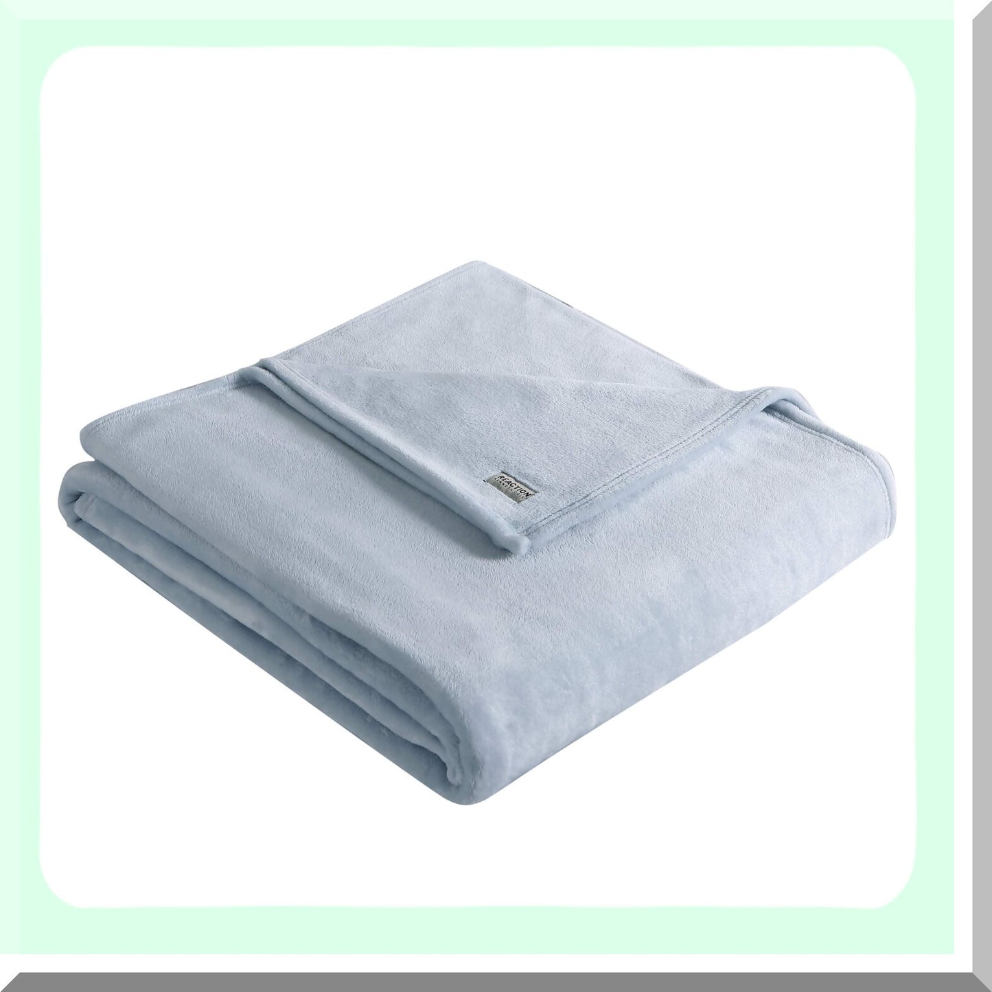 All-Season Cozy Queen Blanket - Plush Fleece Bedding in Solid Blue