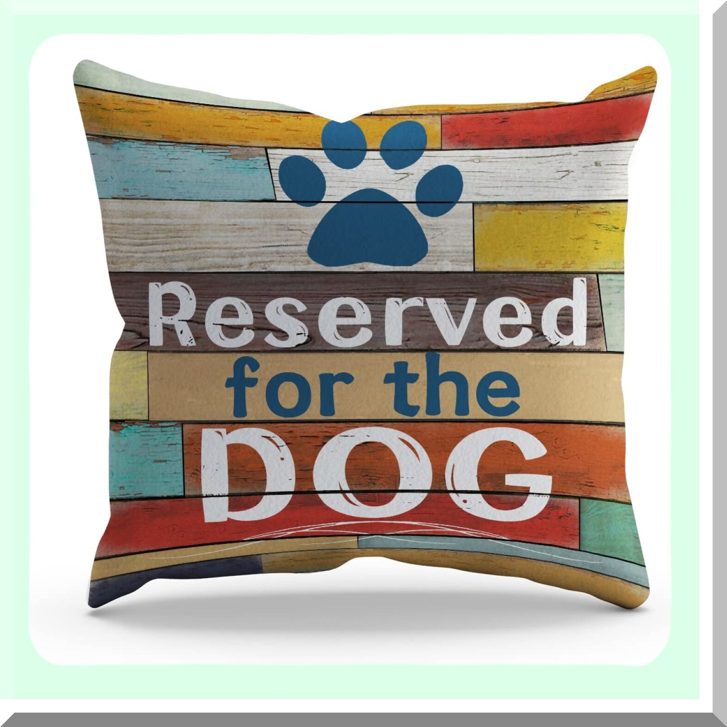 Doggy Delight Decor Pillow Cover - Funny Dog Theme 18x18 Inch for Sofa Bed Couch. Perfect Gift for Housewarming, Dog Lovers, Owners, and Moms!