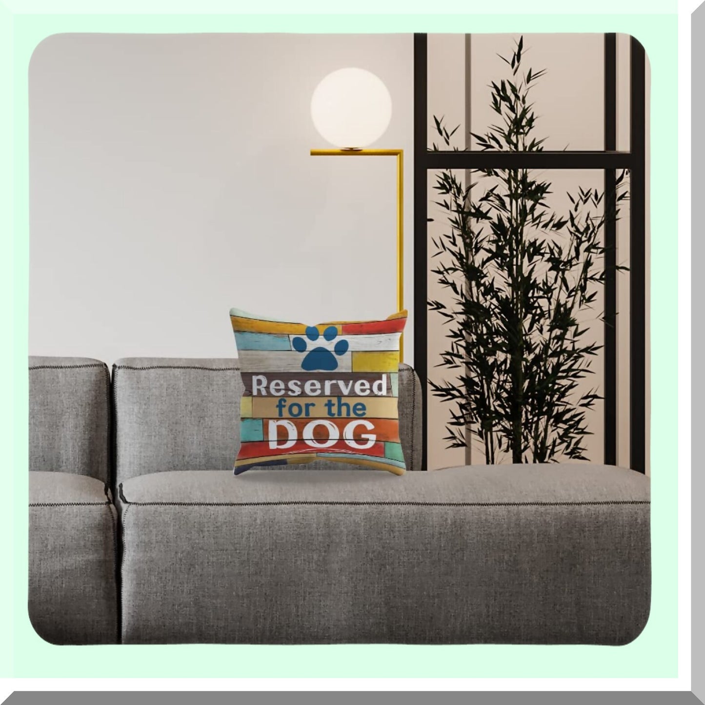 Doggy Delight Decor Pillow Cover - Funny Dog Theme 18x18 Inch for Sofa Bed Couch. Perfect Gift for Housewarming, Dog Lovers, Owners, and Moms!