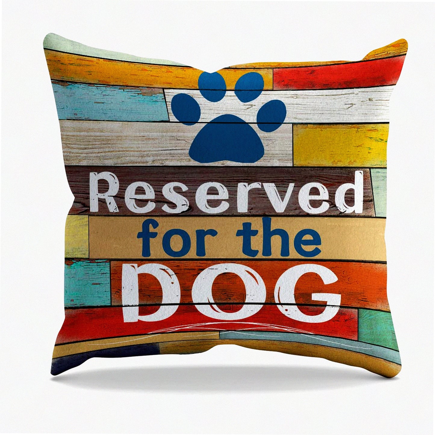 Doggy Delight Decor Pillow Cover - Funny Dog Theme 18x18 Inch for Sofa Bed Couch. Perfect Gift for Housewarming, Dog Lovers, Owners, and Moms!