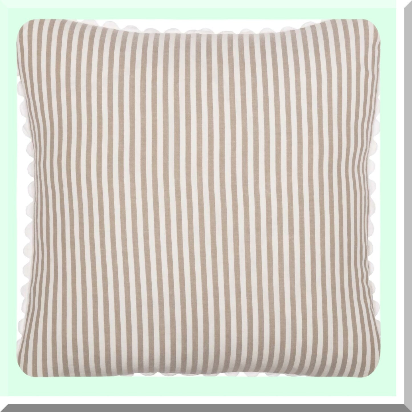 Rustic Chic Taupe Ticking Pillow Cover - 18x18 - Farmhouse Decor - Neutral Home Accent - Country Style Cushion Case