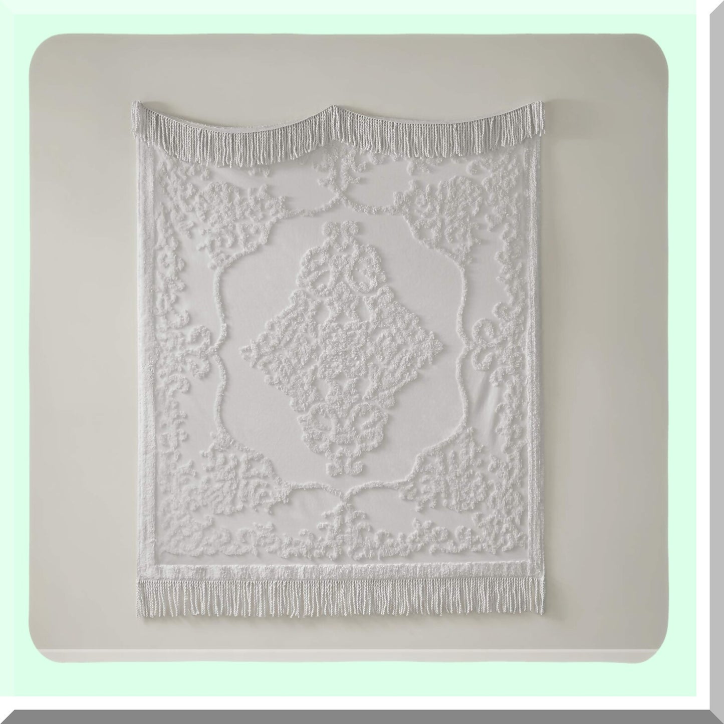 Elegant Luxe Cotton Chenille Fringe Blanket - Lightweight, Breathable Summer Throw, 50" x 60", Grey"