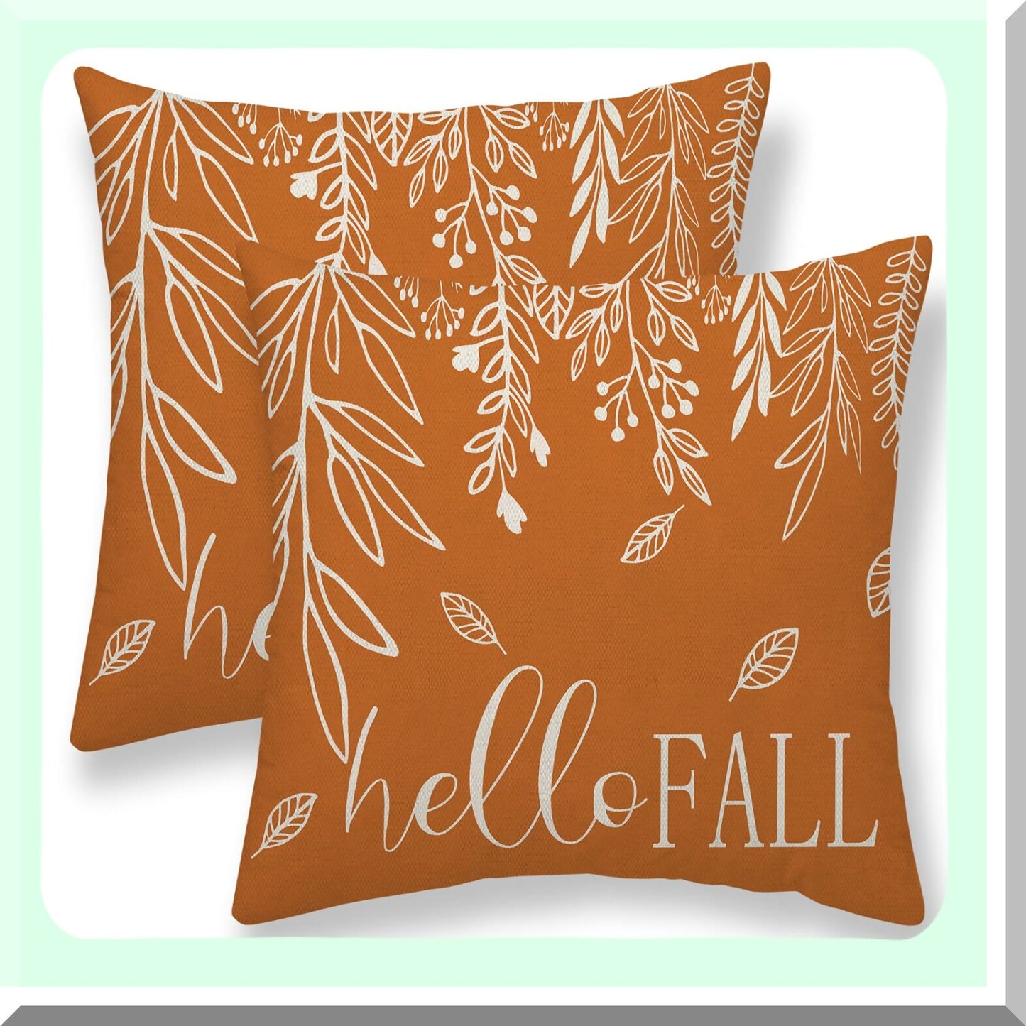 Autumn Harvest Pillow Covers - Set of 2, Fall Leaves Decorative Throw Pillow Covers for Home Couch Sofa, Thanksgiving Farmhouse Cushion Case