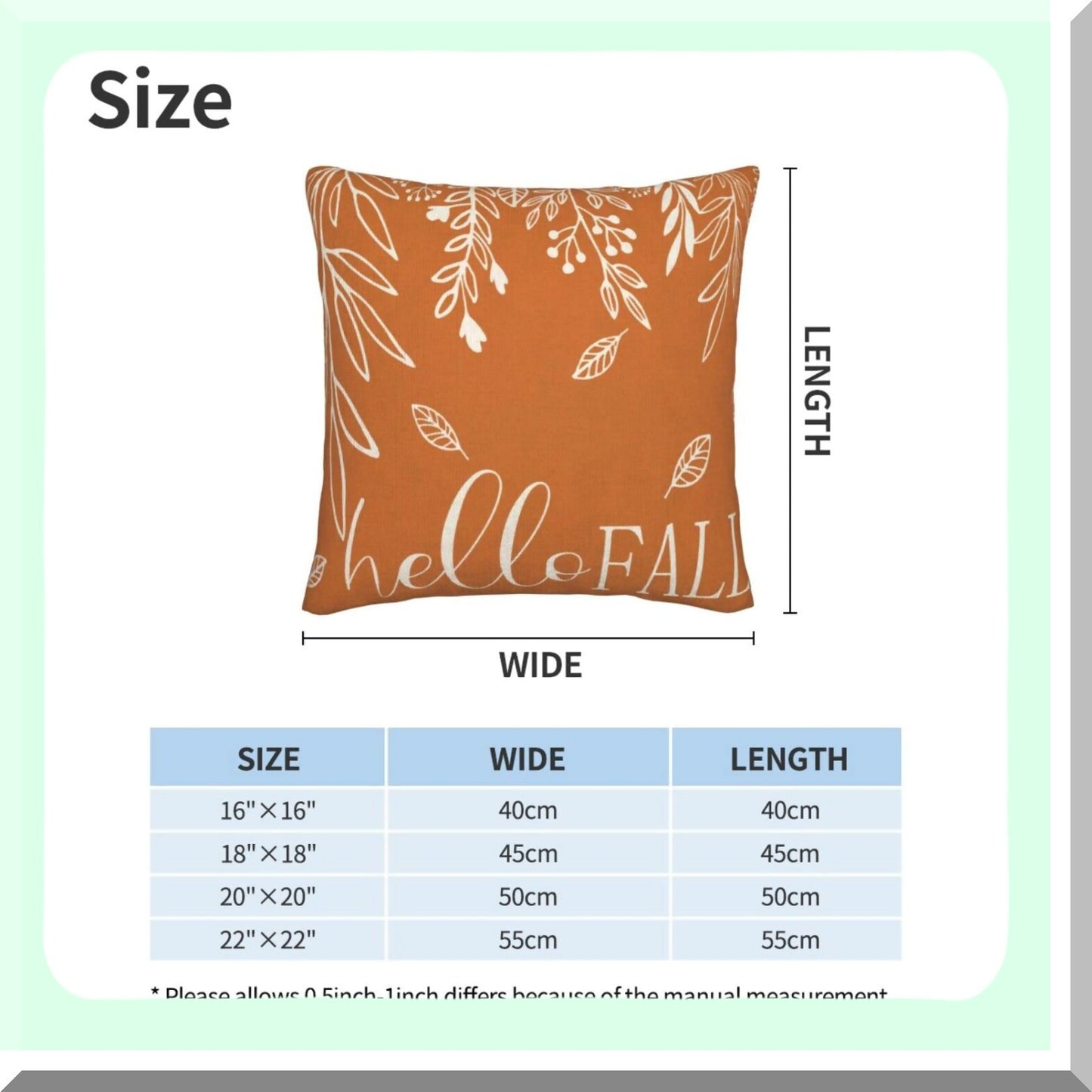 Autumn Harvest Pillow Covers - Set of 2, Fall Leaves Decorative Throw Pillow Covers for Home Couch Sofa, Thanksgiving Farmhouse Cushion Case