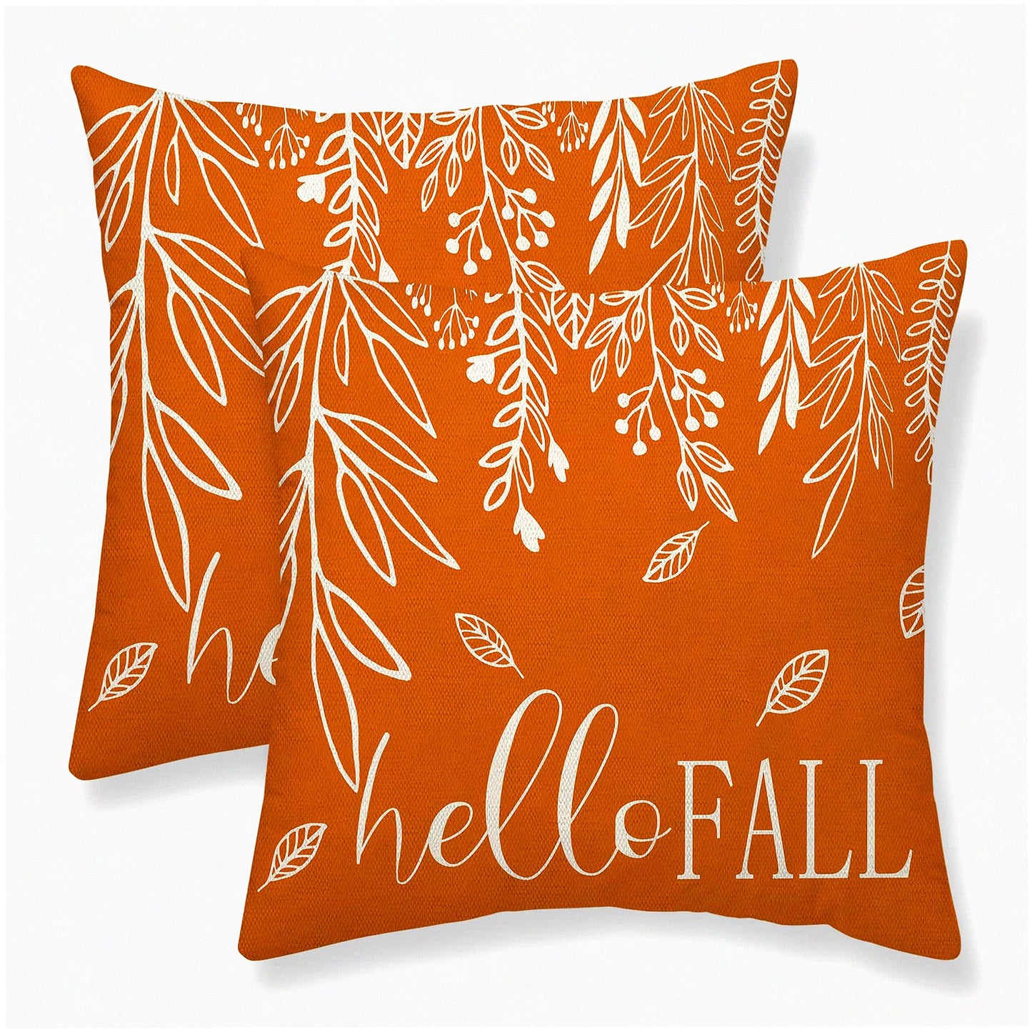 Autumn Harvest Pillow Covers - Set of 2, Fall Leaves Decorative Throw Pillow Covers for Home Couch Sofa, Thanksgiving Farmhouse Cushion Case