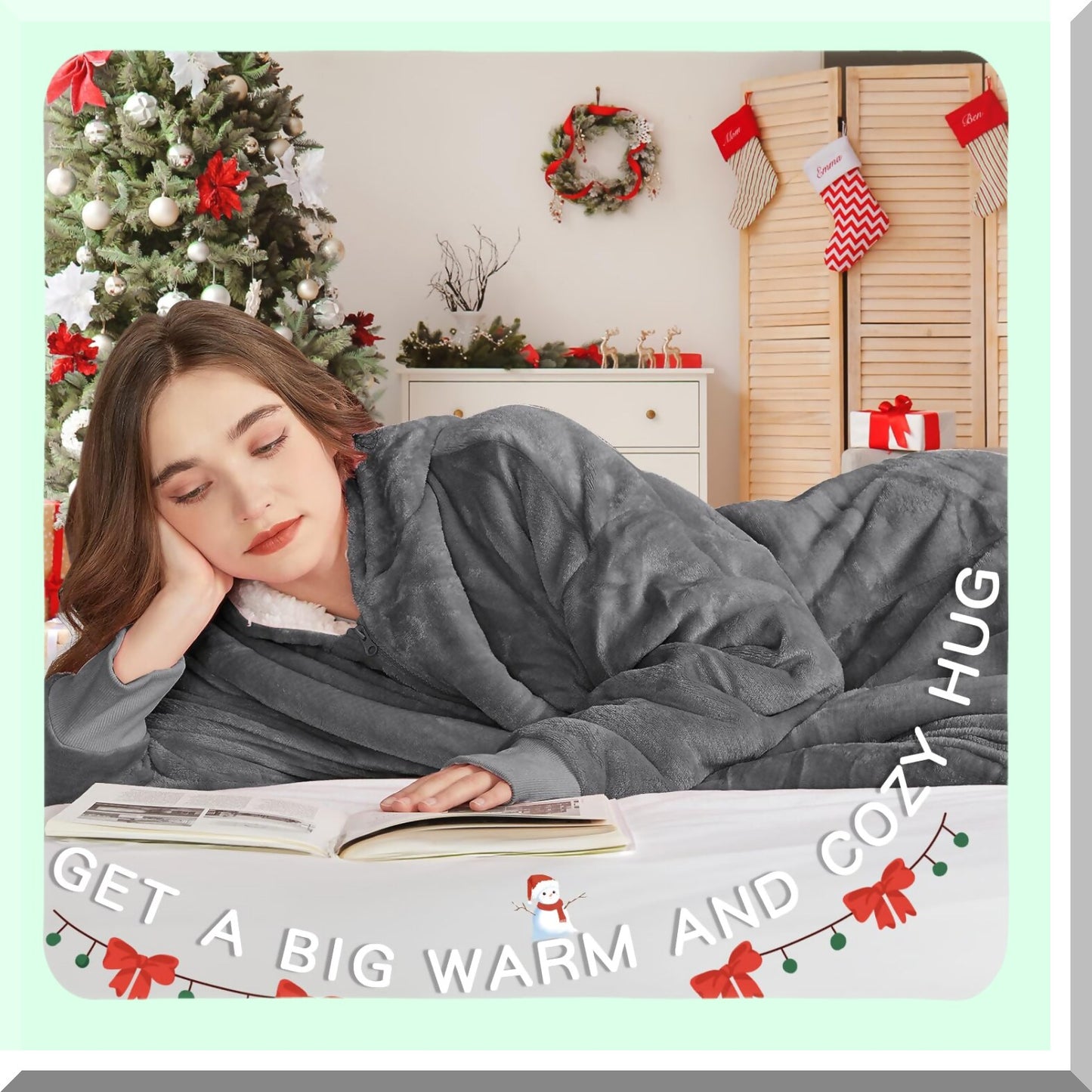 Ultimate Cozy Sherpa Hoodie: Oversized Sweatshirt with Zipper & Giant Pocket for Adults