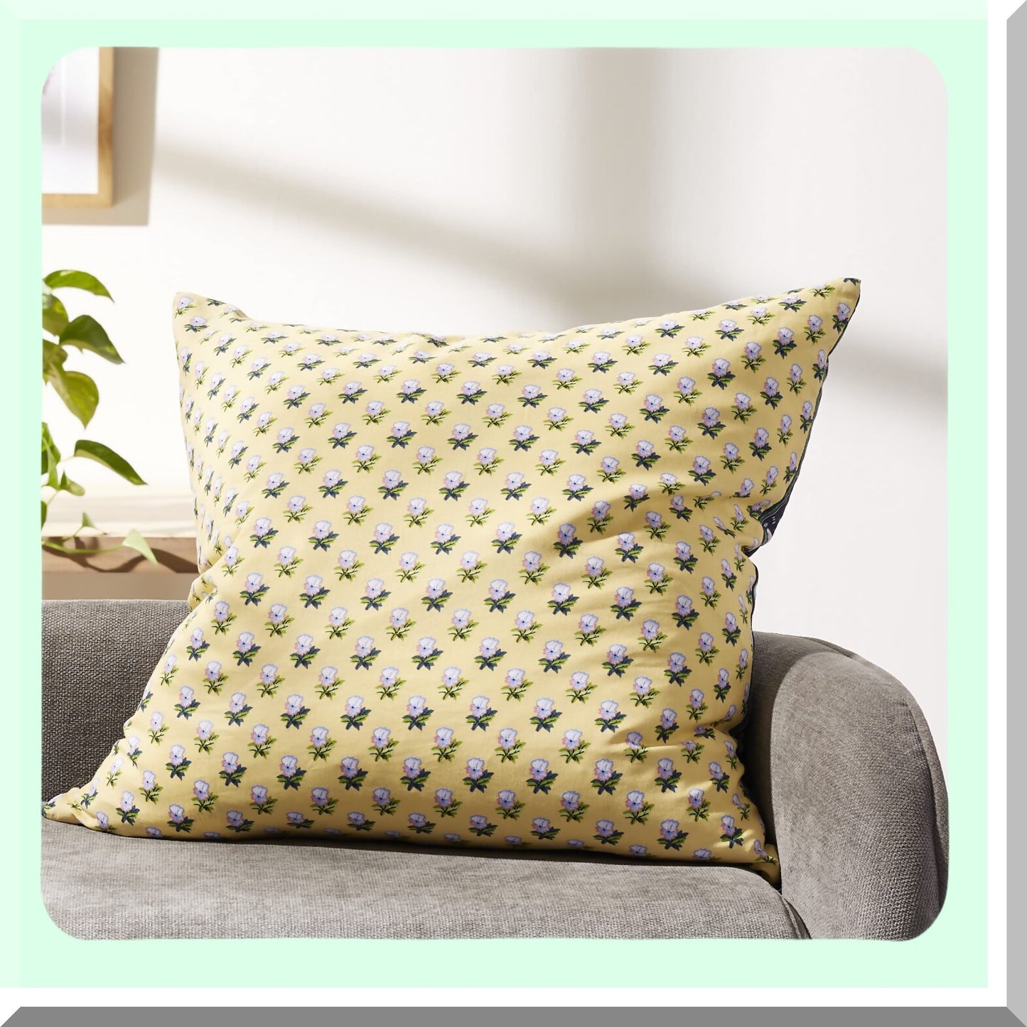 Bloom Boom Cotton Bliss Pillow Cover - Hypoallergenic Insert, Decorative Throw, Recycled Cotton - Women's One Size