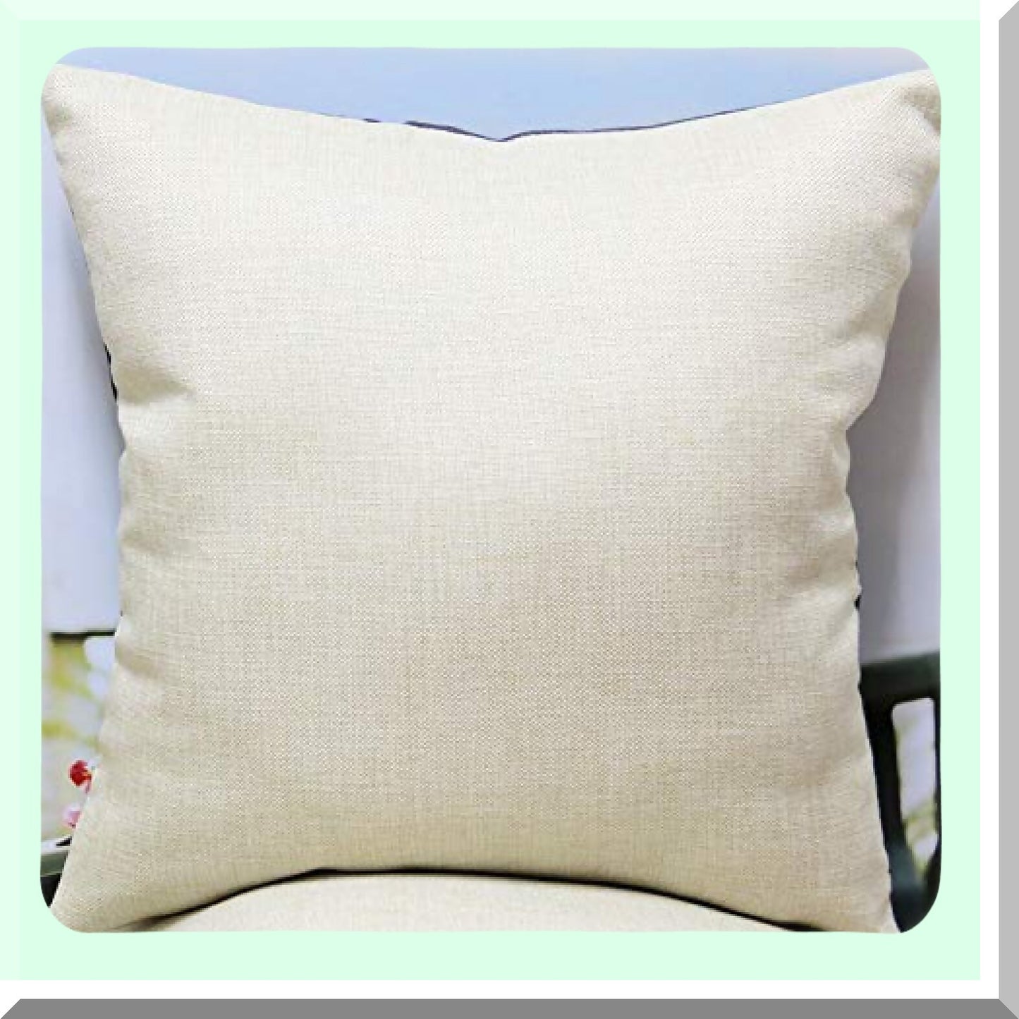 Winter Forest Flax Pillowcase - Blue Watercolor Landscape Pine Mountains Artistic 18x18 Inches Square Cotton Linen Cushion Cover for Home Decor