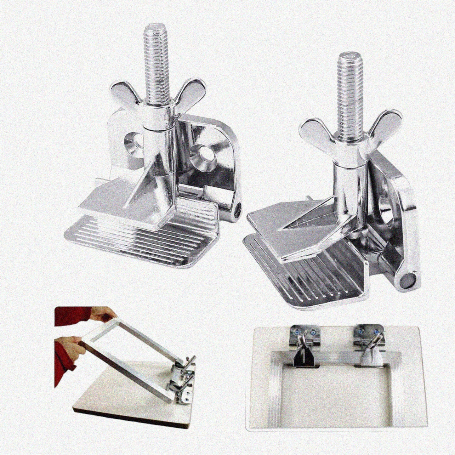 Heavy Duty Zinc Alloy Butterfly Print Screen Clamp Set 2 pcs