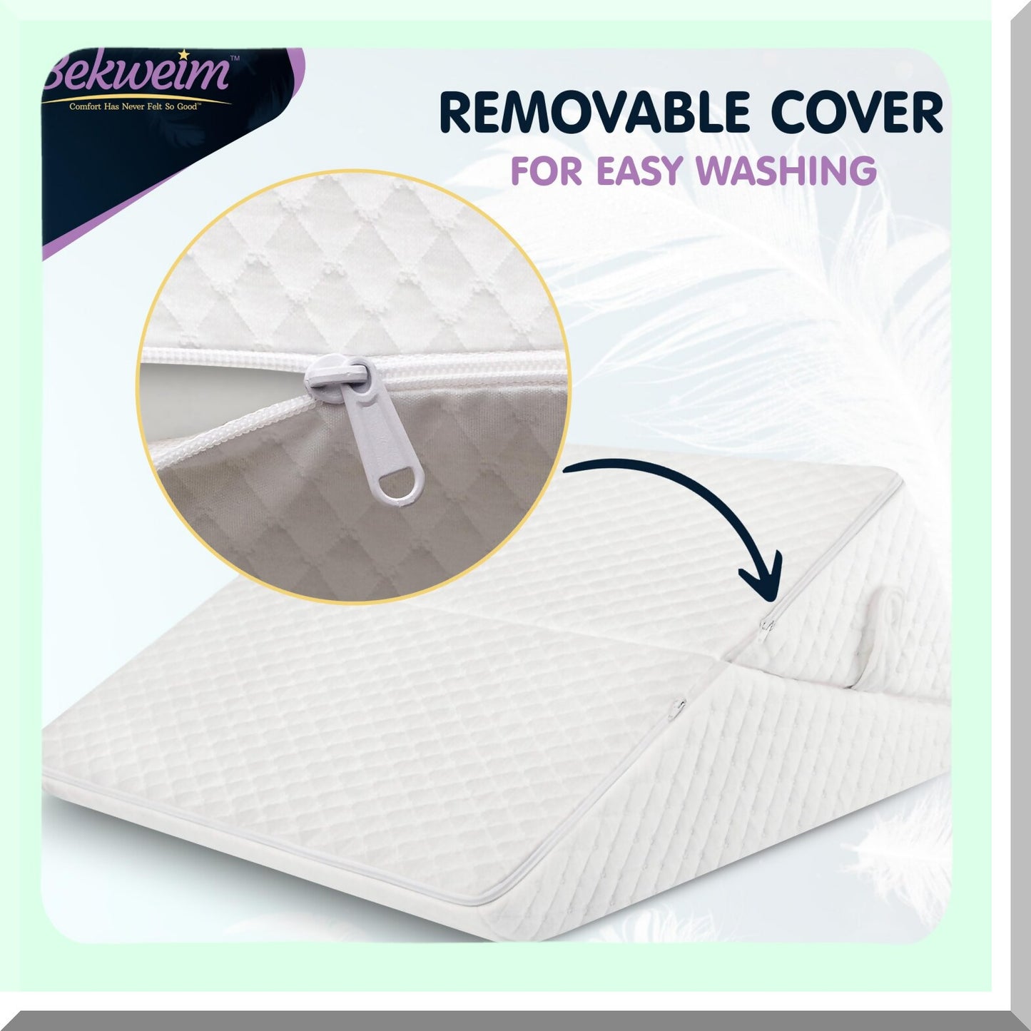 ComfortMax 7-in-1 Memory Foam Pillow Wedge - Adjustable Body Positioner for Acid Reflux, Sleep Apnea, Gerd, Heartburn, Back & Knee Pain Relief.