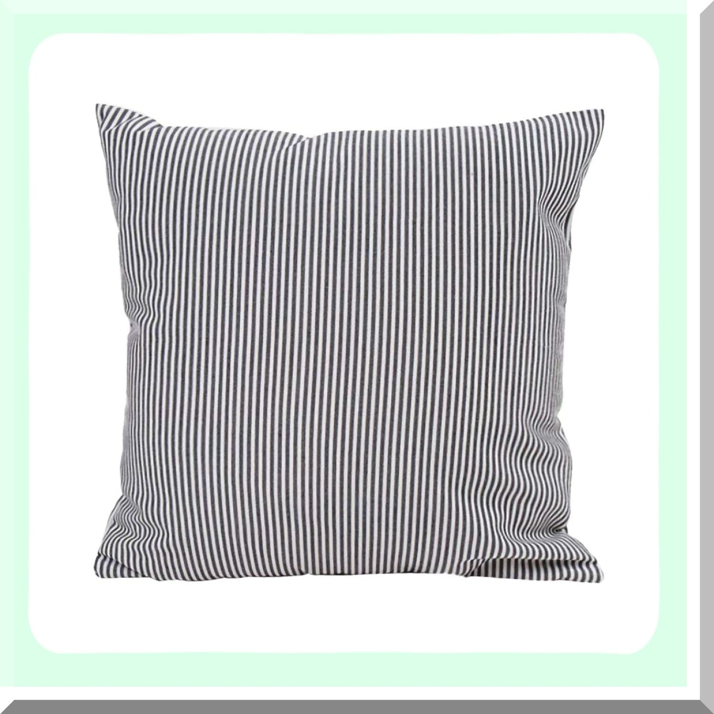 Checker Stripe Summer Farmhouse Pillow Covers - Set of 4