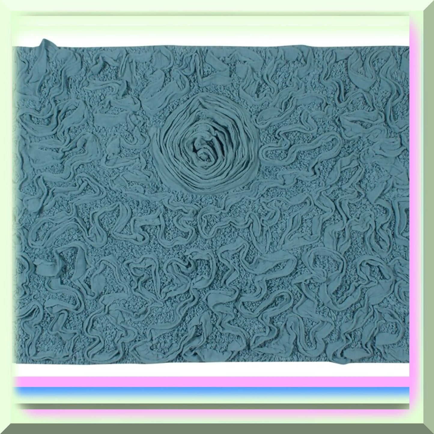 21"x54" Cotton Tufted Bath Rug Blue