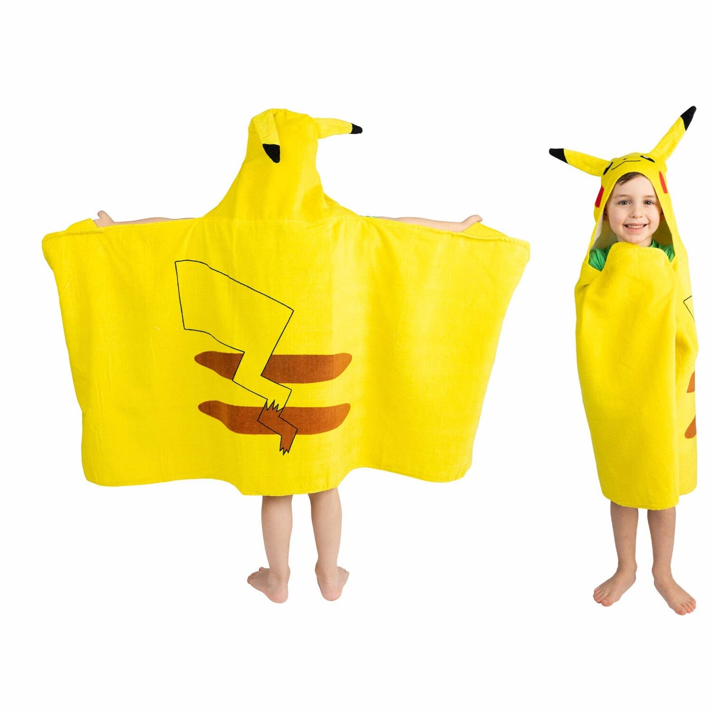 Pokemon Pikachu Hooded Towel Wrap 24" x 50"