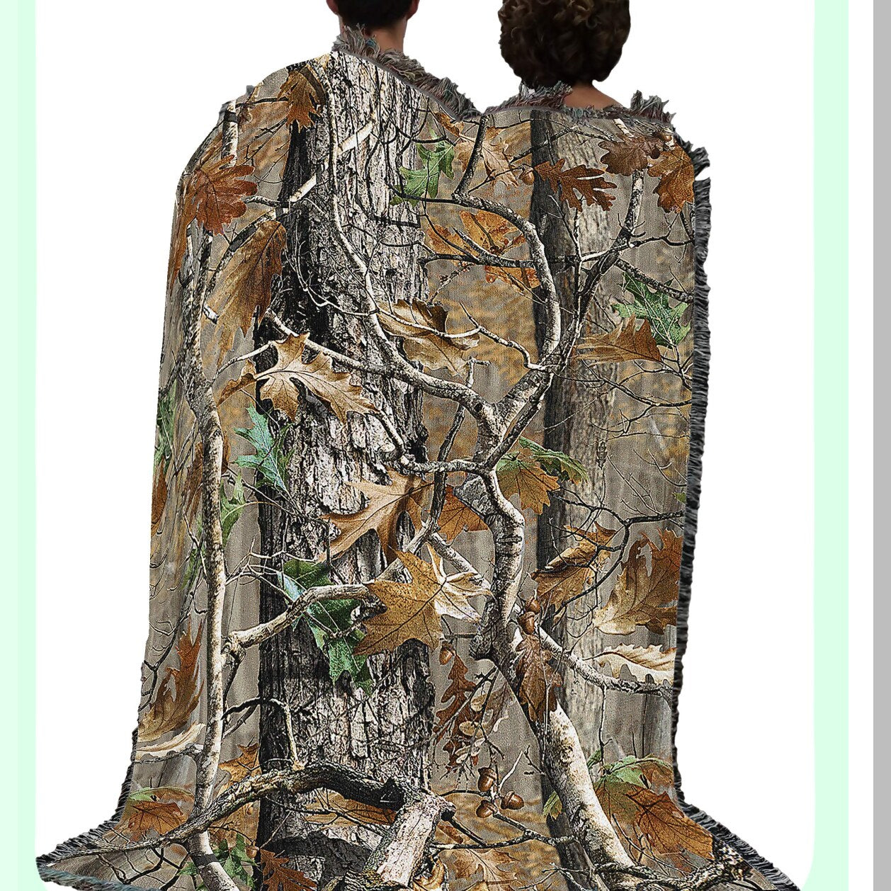 Rustic Retreat Cotton Camo Blanket - Perfect Lodge Cabin Gift, 72x54 USA-Made Tapestry Throw