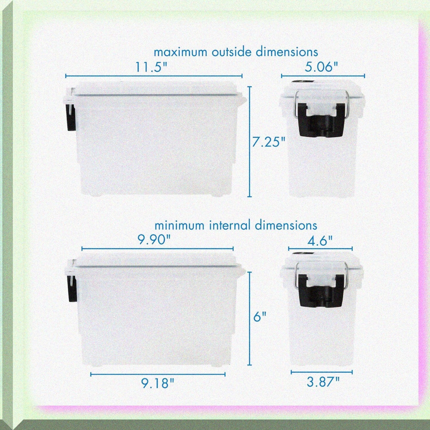 12535 Stackable Plastic Storage Box with Handle