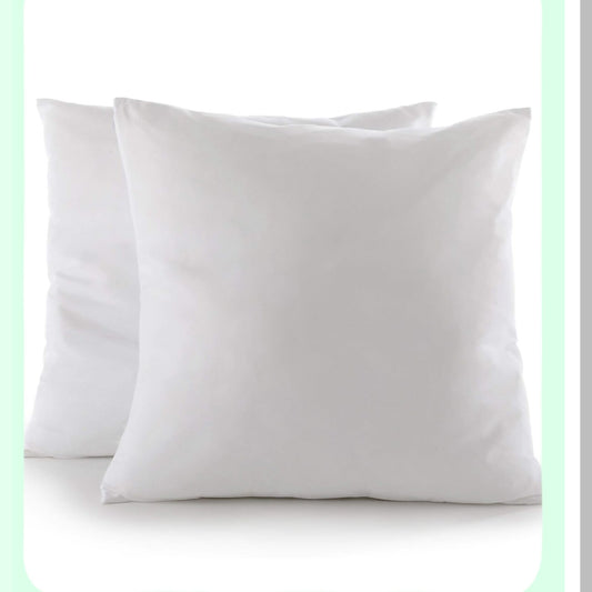 White Square Throw Pillow Set - 20" x 20" Decorative Cushions for Couch Sofa Bed - Zippered Cover Included - Accent Pillows with Insert