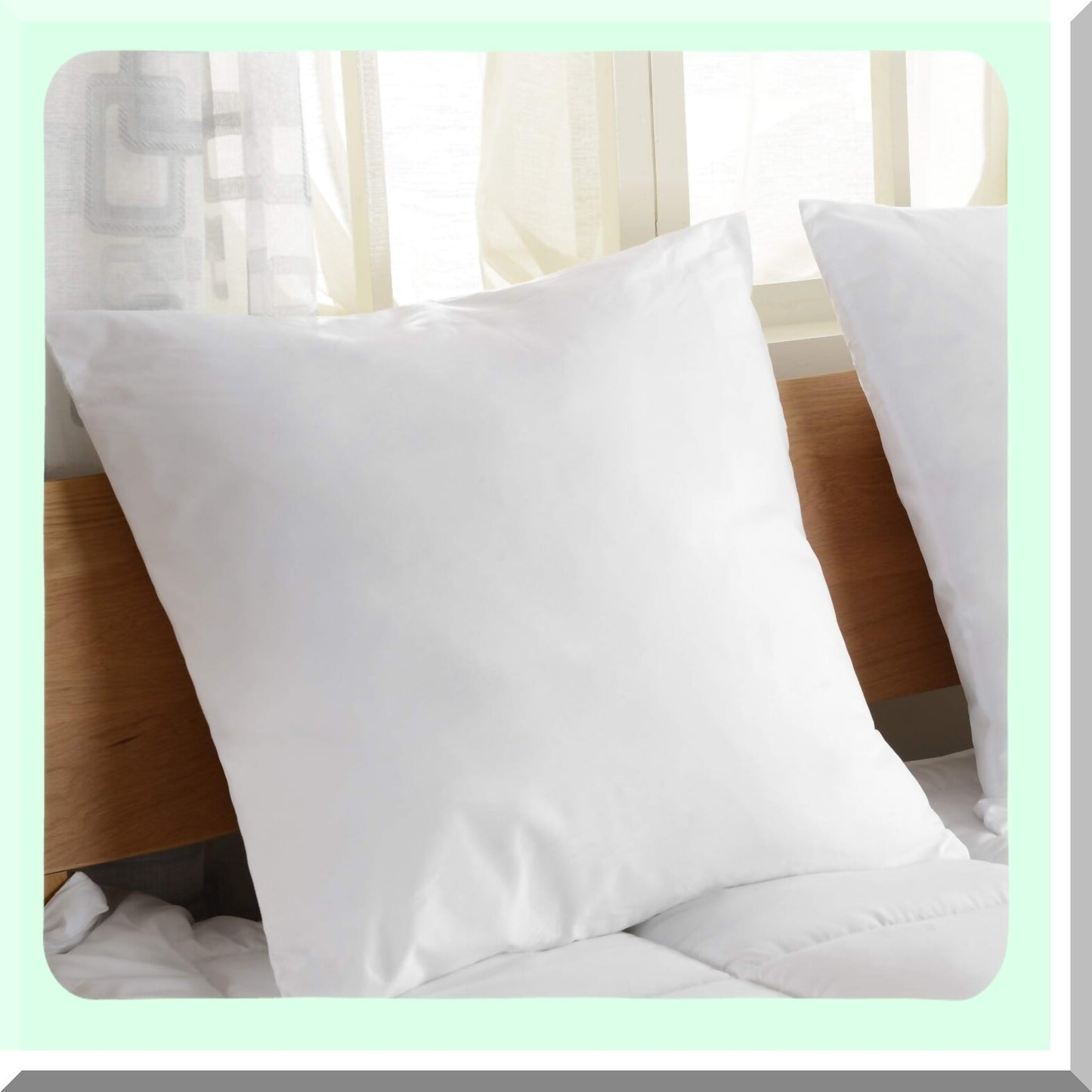 White Square Throw Pillow Set - 20" x 20" Decorative Cushions for Couch Sofa Bed - Zippered Cover Included - Accent Pillows with Insert