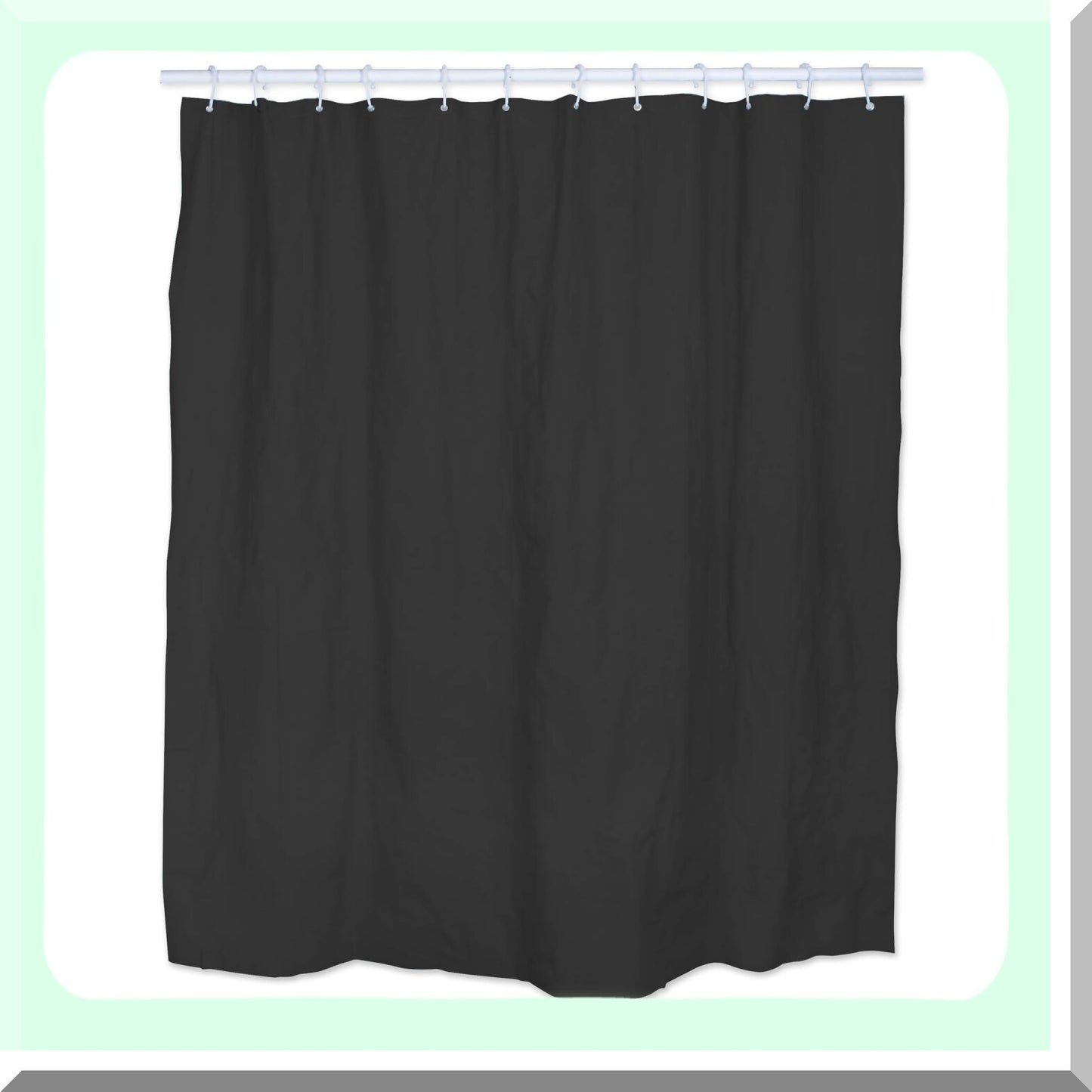 Black 70x72 Waterproof Shower Curtain Liner