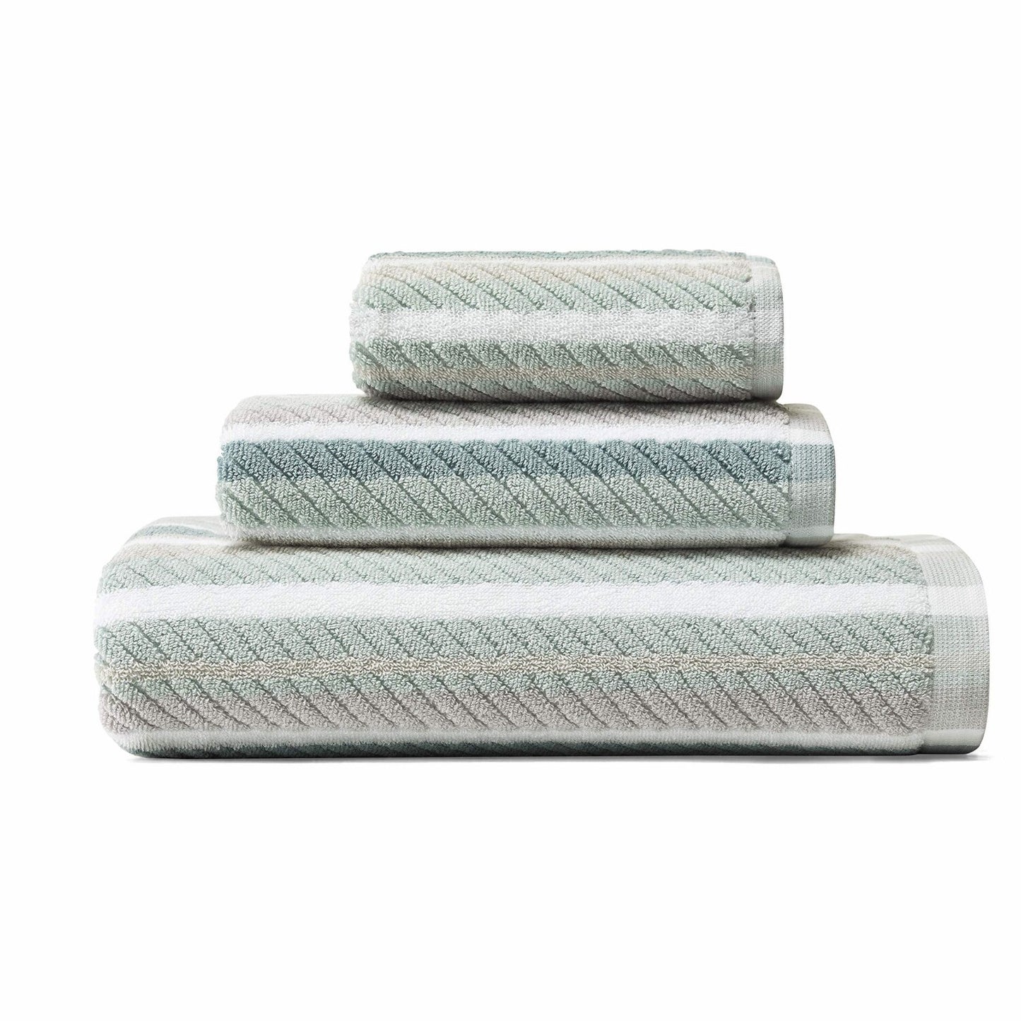 Ocean Bay Blue 3-Piece Cotton Bath Towel Set