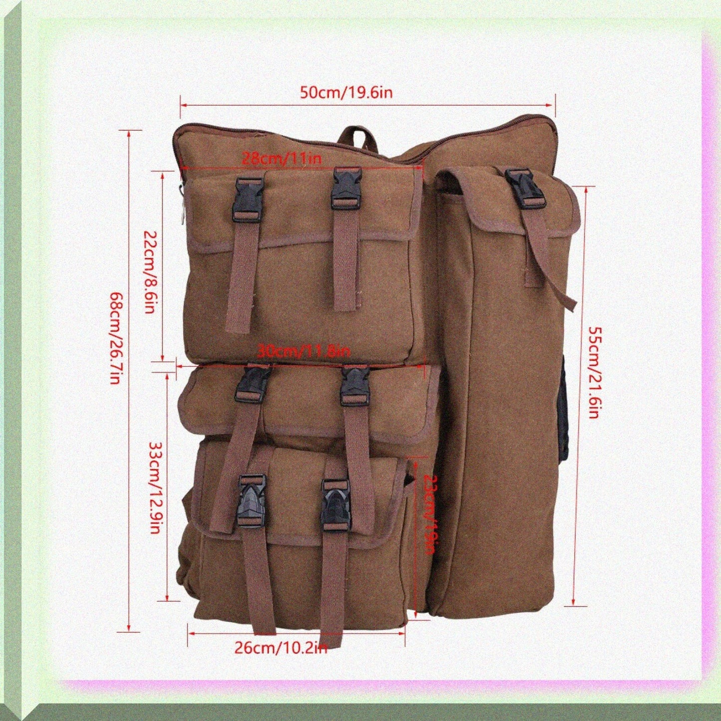 Middle 4K Canvas Drawing Board Bag Artist Portfolio Backpack
