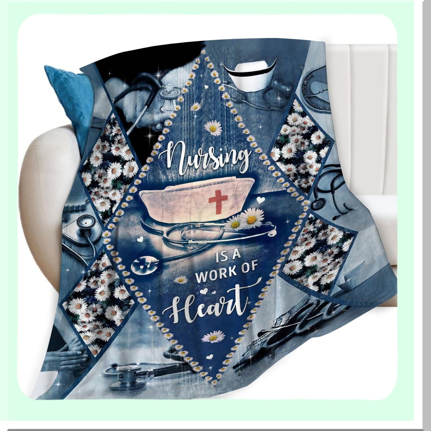 CozyCare Fleece Blanket - Soft, Lightweight, Plush Flannel Throw for Couch, Sofa, Bed - Perfect for Nursing, Hospital, Home Decor - Ideal Birthday Gift for Women & Girls