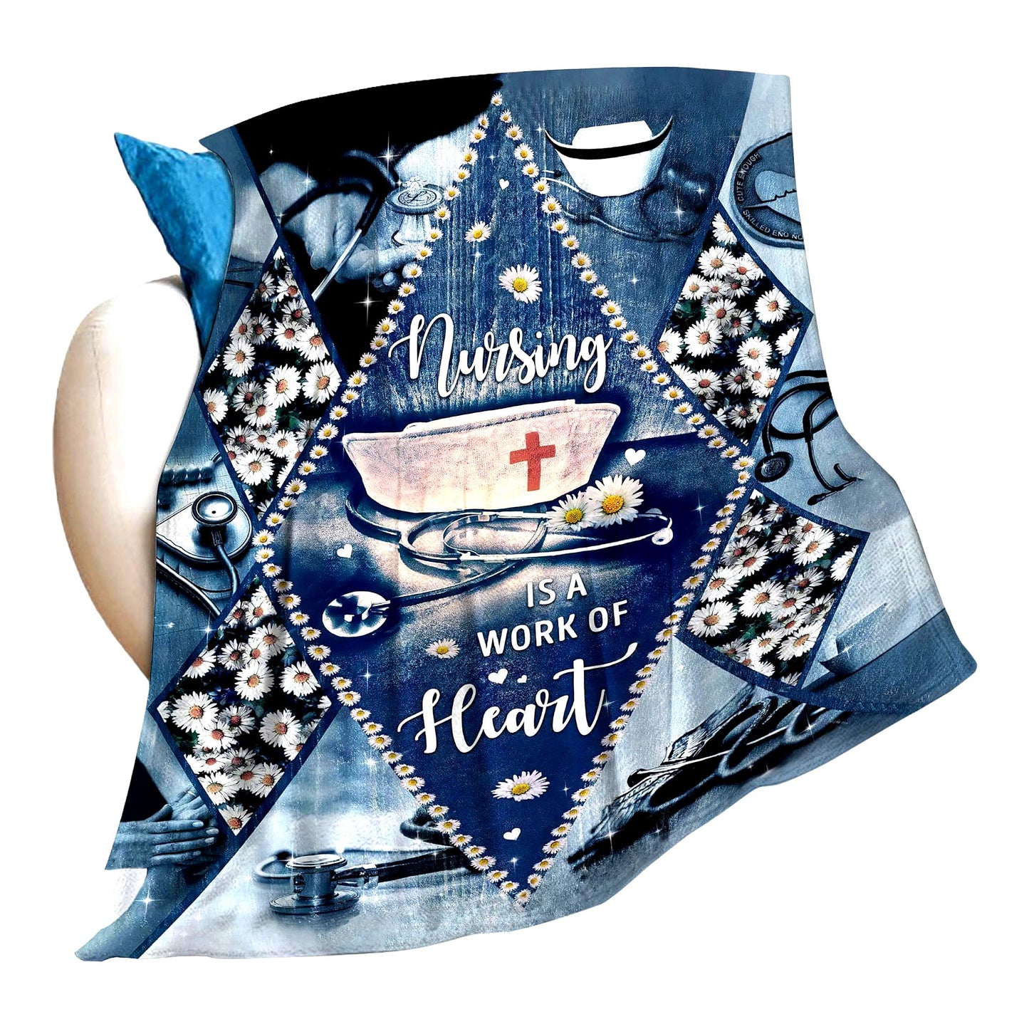 CozyCare Fleece Blanket - Soft, Lightweight, Plush Flannel Throw for Couch, Sofa, Bed - Perfect for Nursing, Hospital, Home Decor - Ideal Birthday Gift for Women & Girls