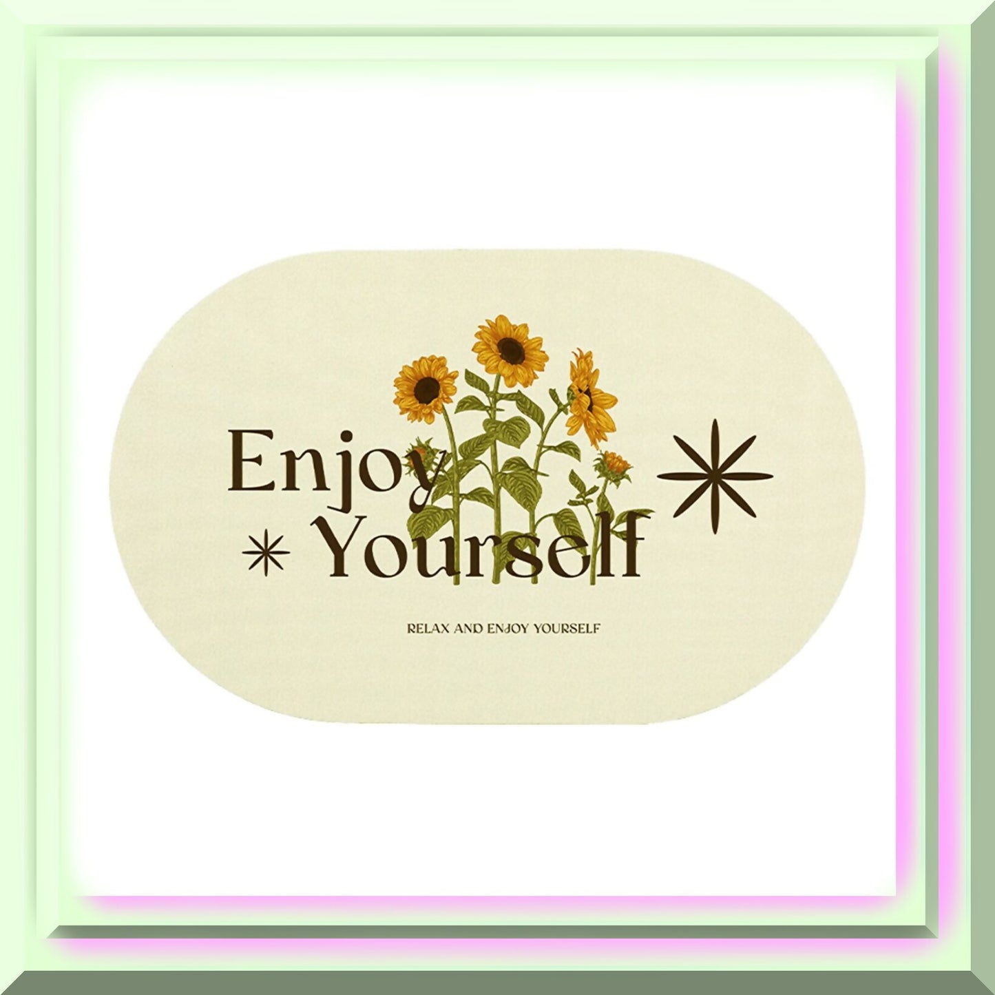 Sunflower Bathroom Rugs Set 2 Piece Water Absorbent Non Slip