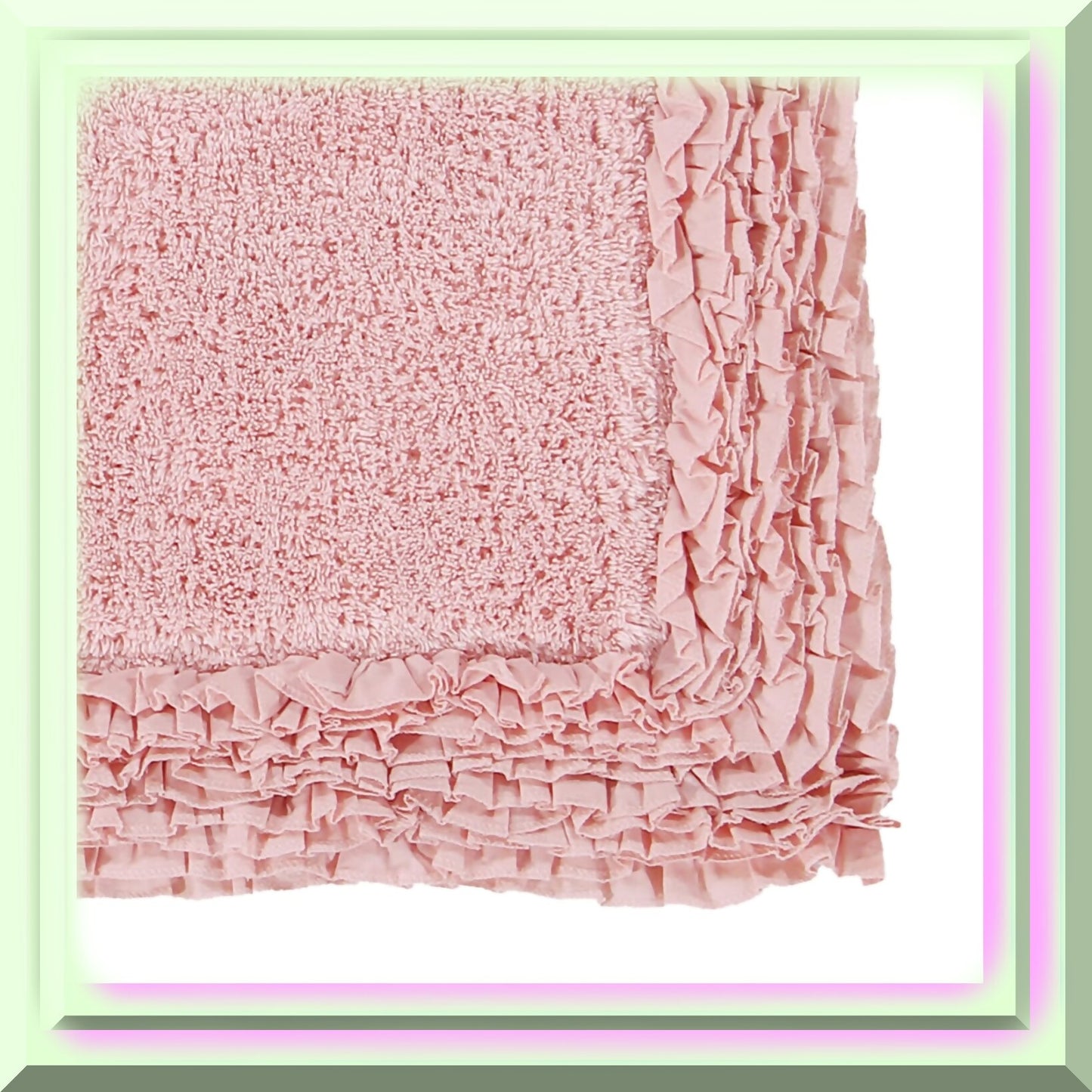 100% Cotton Pink Round Bath Rug 30"