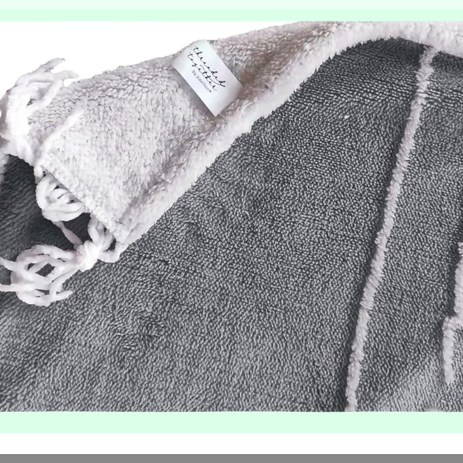 CozyNest 50" x 60" Luxury Sherpa Throw Blanket - Perfect for Housewarming, Apartment Warming, Engagement, Religious Celebrations, and Family Moments"