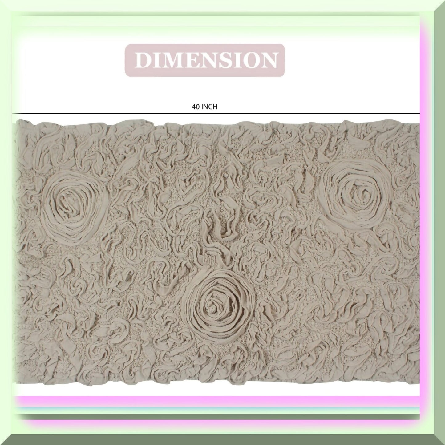 24"x40" Cotton Tufted Bath Rug