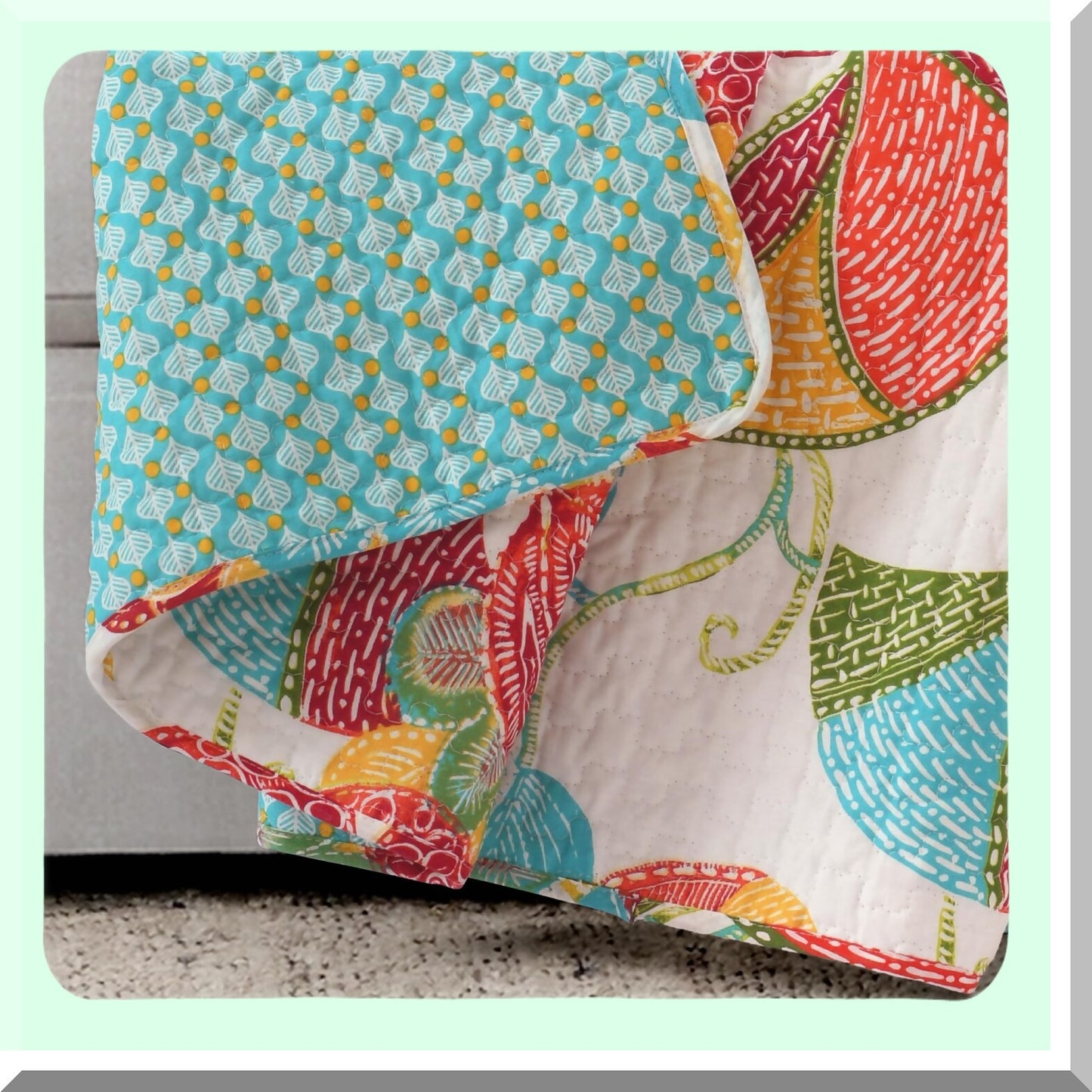 CozyWave Reversible Throw Blanket, 60x50, Vibrant Orange & Blue