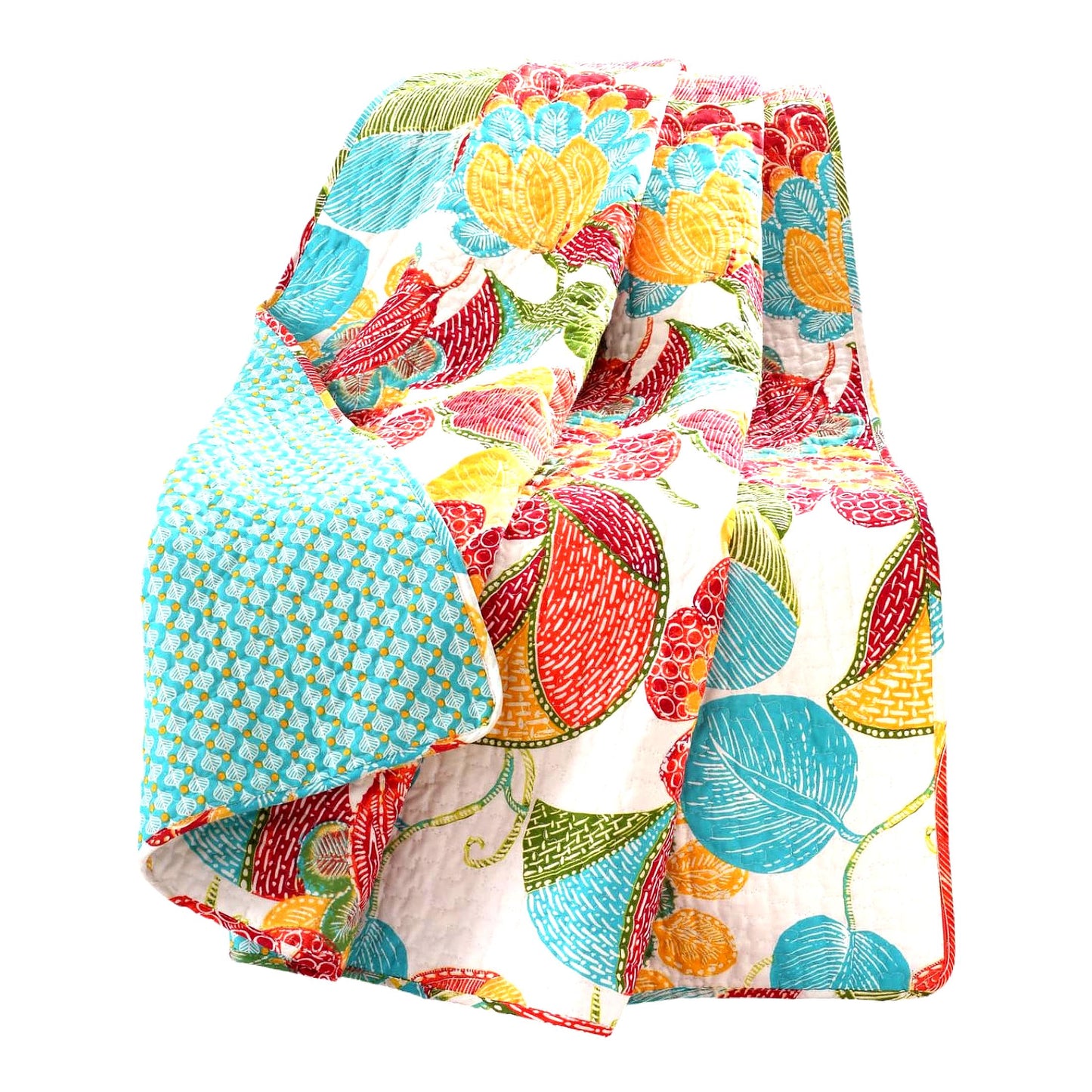 CozyWave Reversible Throw Blanket, 60x50, Vibrant Orange & Blue