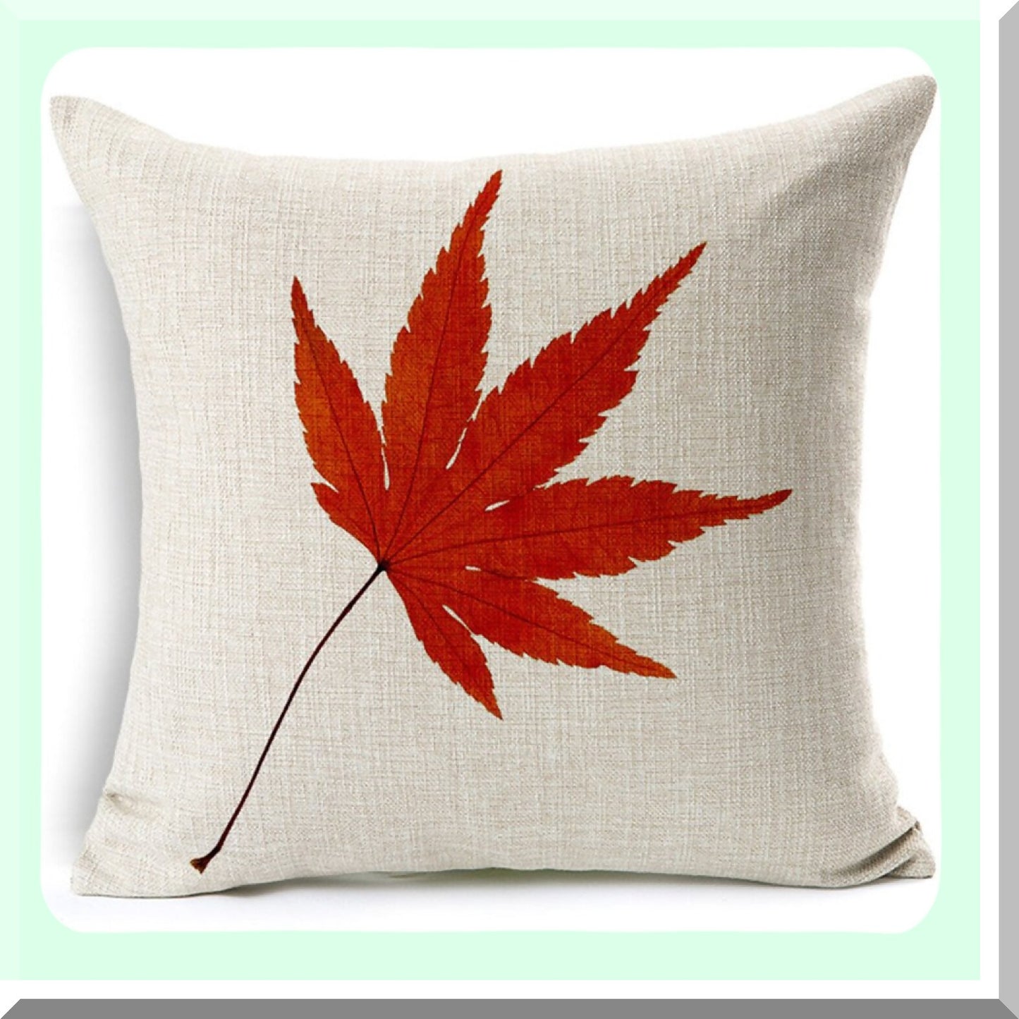 Autumn Harvest Maple Leaves Decorative Pillow Covers Set - Fall Thanksgiving Home Decor Cushion for Couch, Kitchen, Outdoor 16x16 Pack of 4