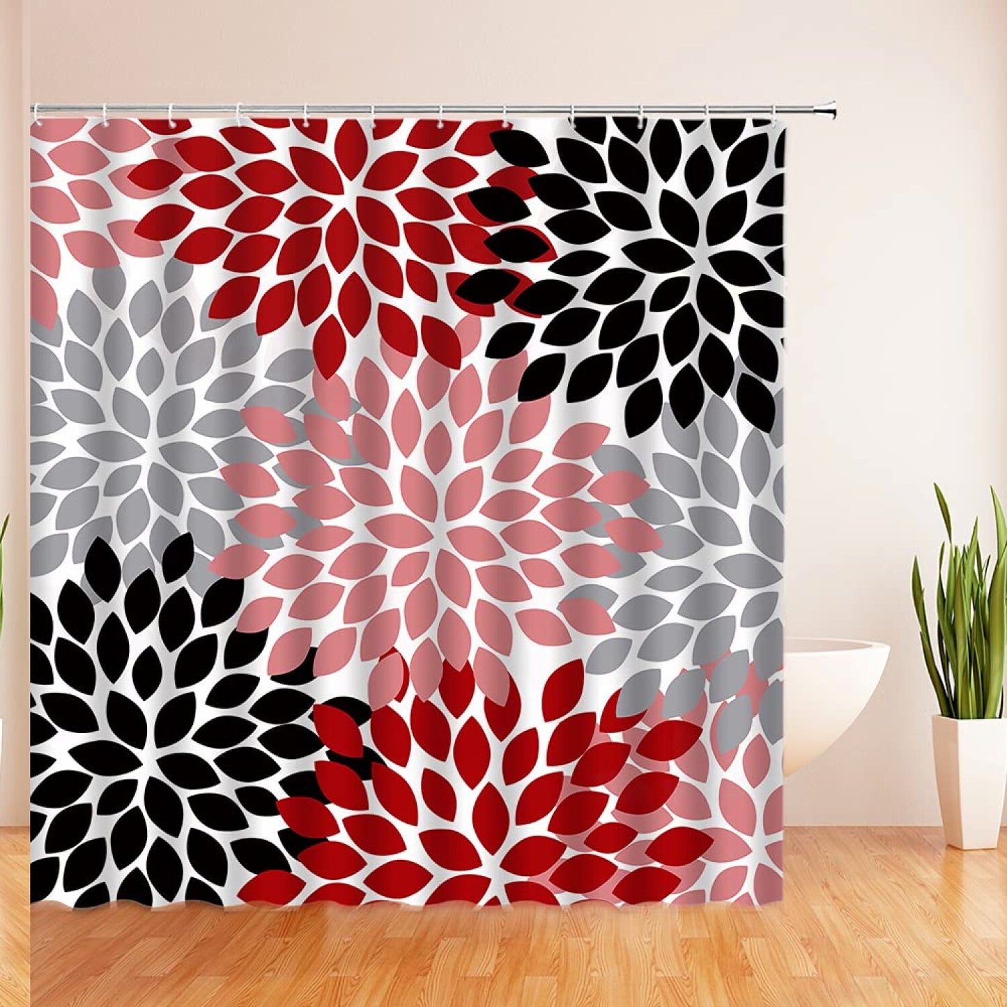 Dahlia Pinnata Floral Shower Curtain 70x70 inch