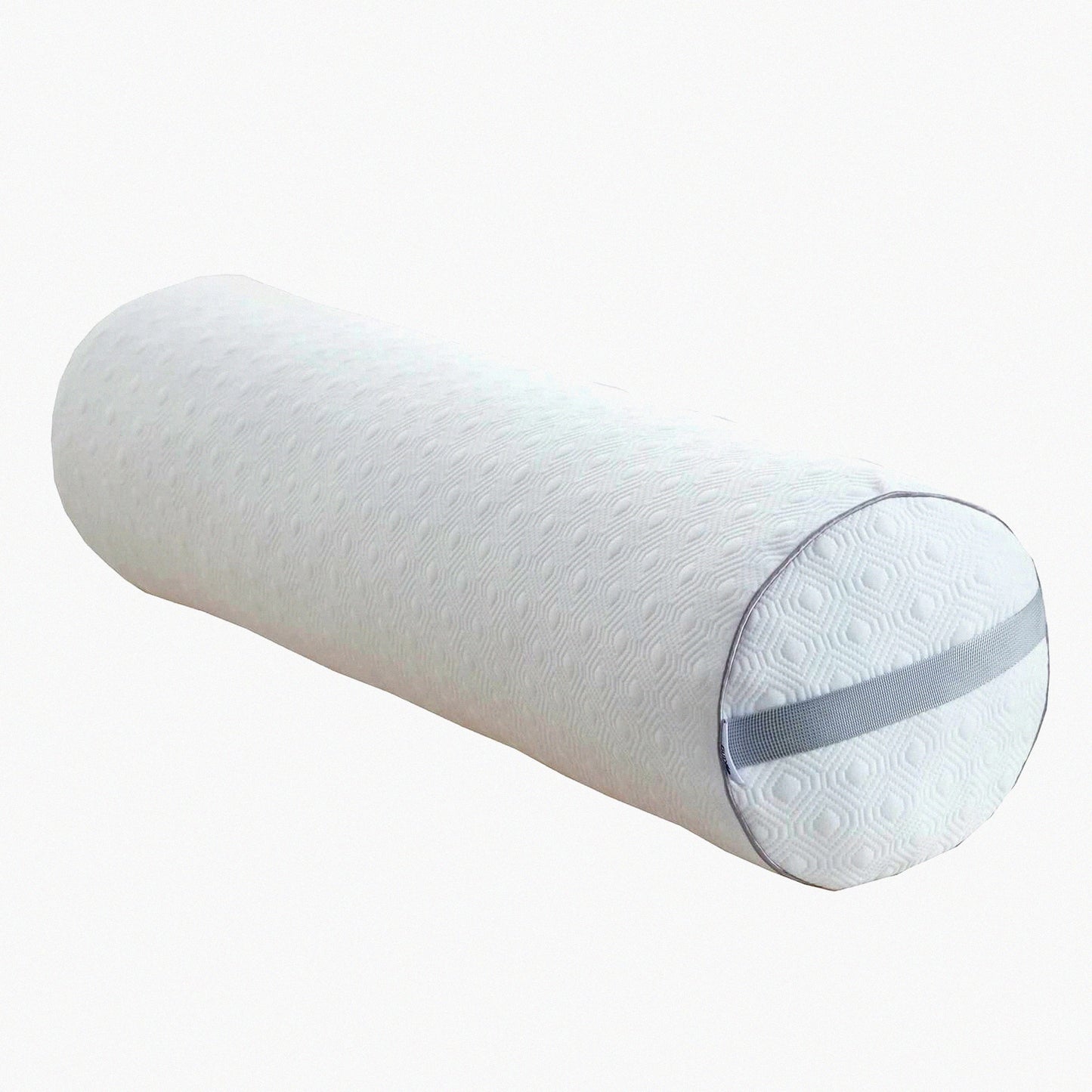 CoolFlex Memory Foam Knee and Leg Support Pillow - Adjustable Roll Bolster with Bamboo Cover - Shredded Gel Infused Cylinder - 32x8 Size