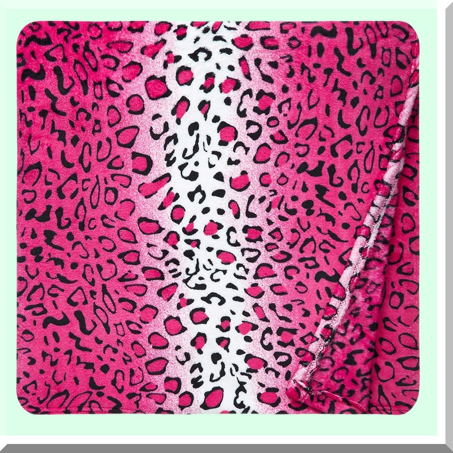 WildComfort Queen Blanket - All Season Extra Soft Warm Cozy Safari Animal Print Throw for Sofa, Couch, or Bed, Pink Leopard