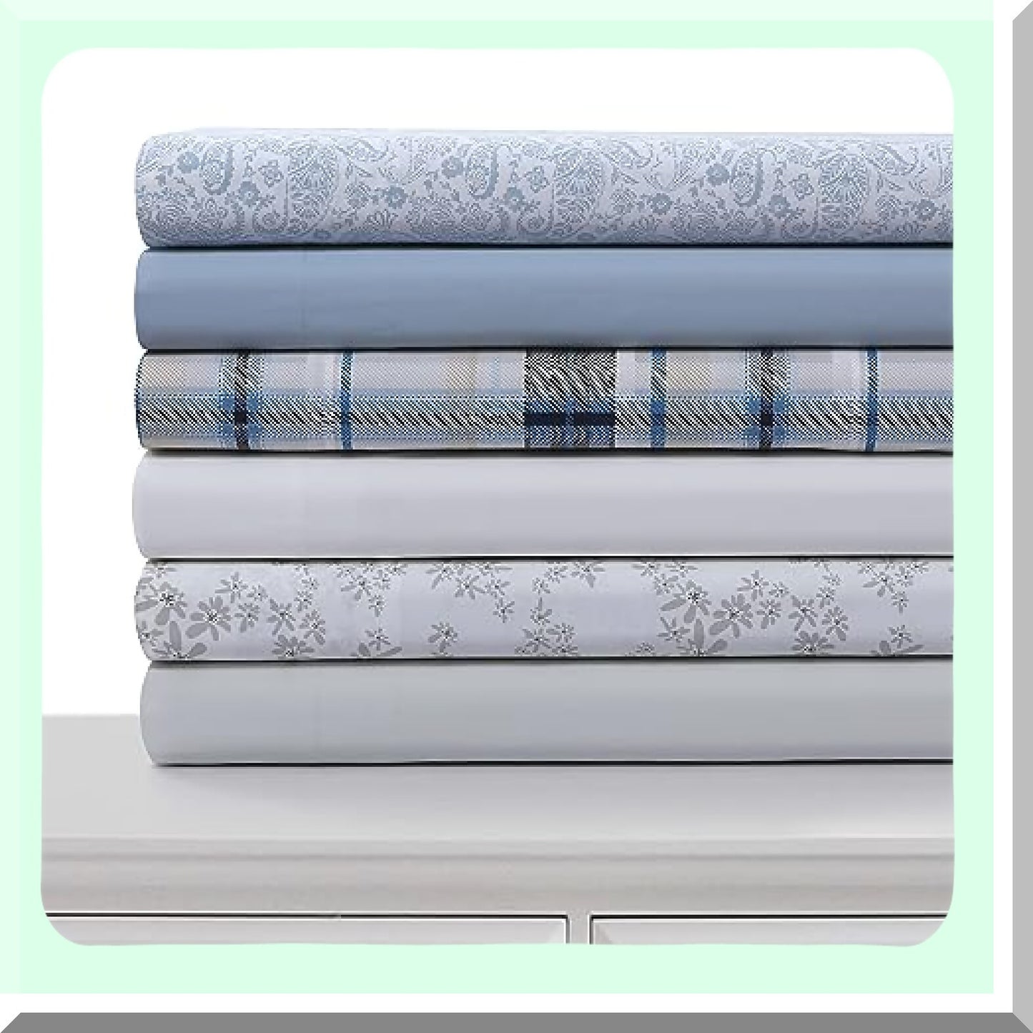 Tribeca Plaid Cotton Percale Pillowcases - Set of 2, 300 Thread Count, Envelope Closure, Multicolor Print - Soft and Breathable Bedding Essentials