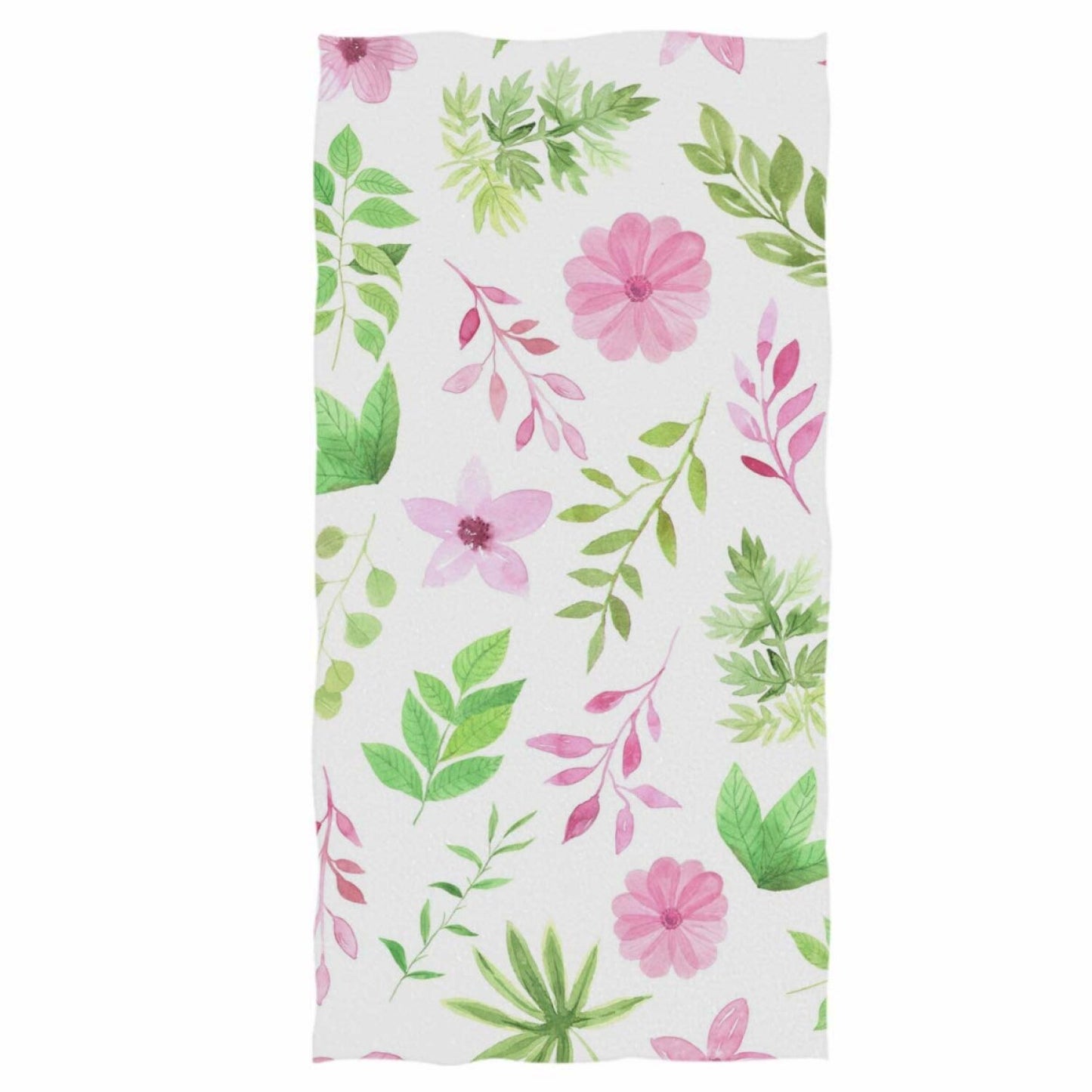 Pink Floral Hand Towels 16x30 in
