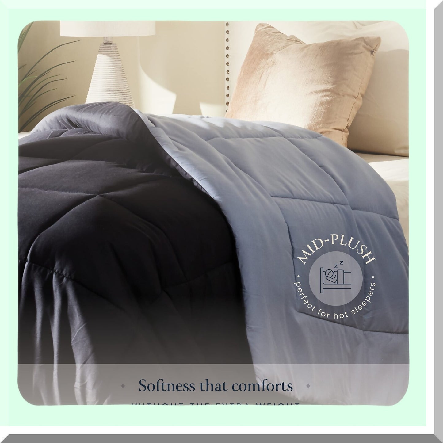 Luxury Plush All-Season Full Size Comforter - Hypoallergenic Down Alternative Duvet Insert - Hotel Quality Lightweight Bedding - Box Quilted Fiberfill Comforter