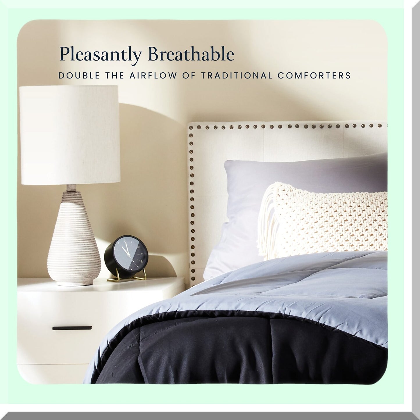 Luxury Plush All-Season Full Size Comforter - Hypoallergenic Down Alternative Duvet Insert - Hotel Quality Lightweight Bedding - Box Quilted Fiberfill Comforter