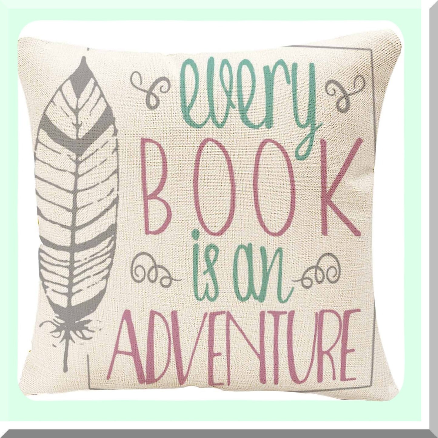 Adventure Book Cushion Cover - Home Decor Pillowcase 18x18 Inches