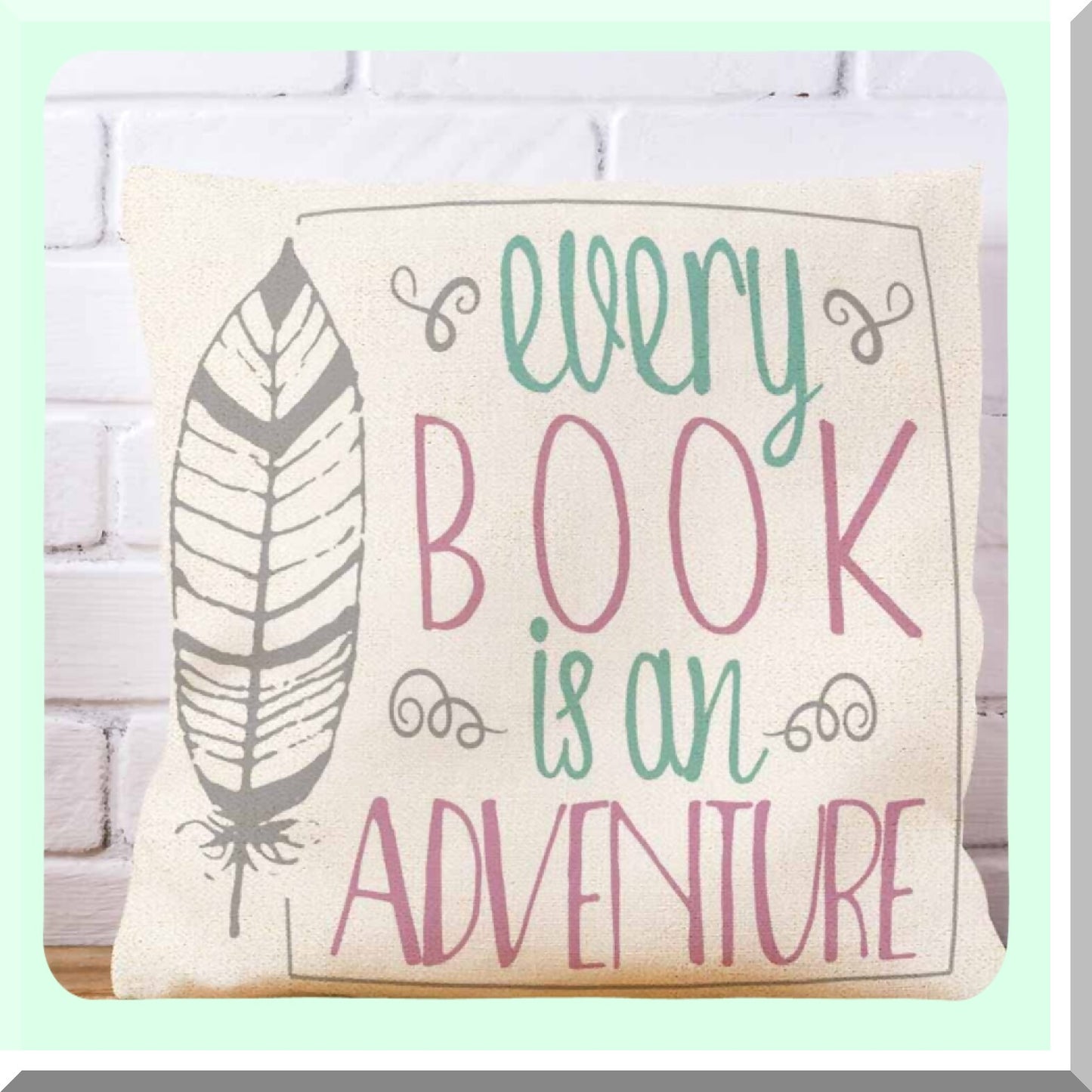 Adventure Book Cushion Cover - Home Decor Pillowcase 18x18 Inches