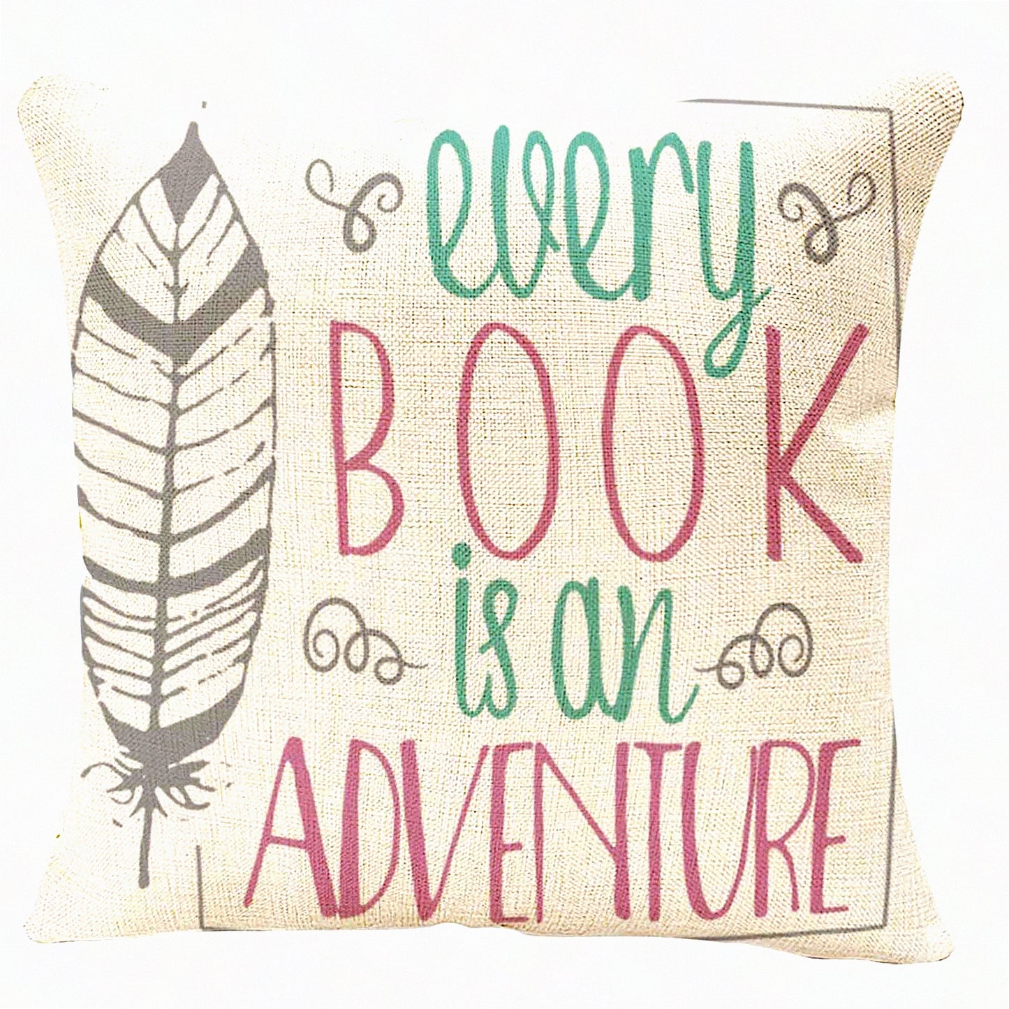Adventure Book Cushion Cover - Home Decor Pillowcase 18x18 Inches