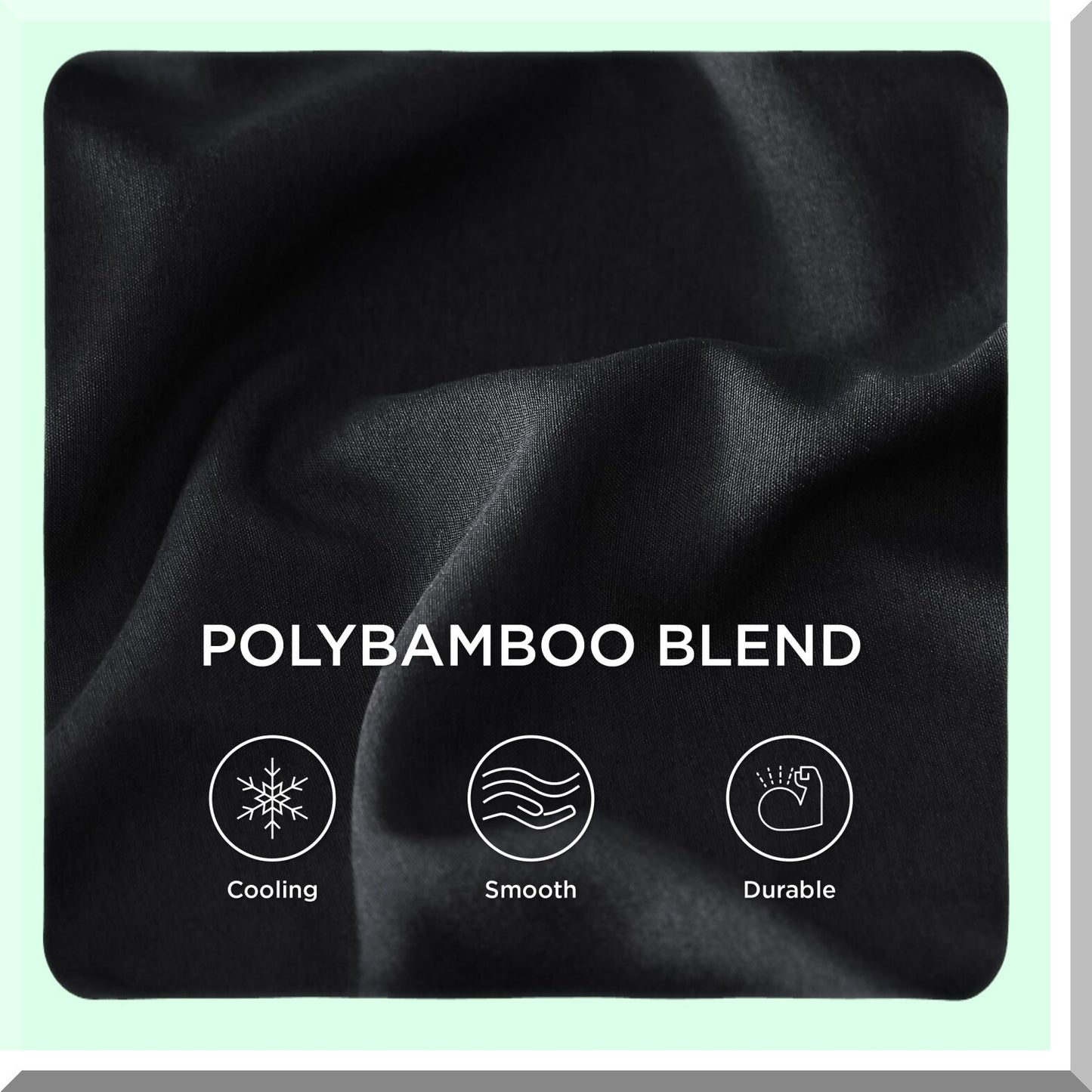 CoolBamboo Breathable Pillowcase Set - Queen Size 20x30 Inches - Soft & Wrinkle-Free Black Pillow Covers - Envelope Closure - 2 Pack - Gifts